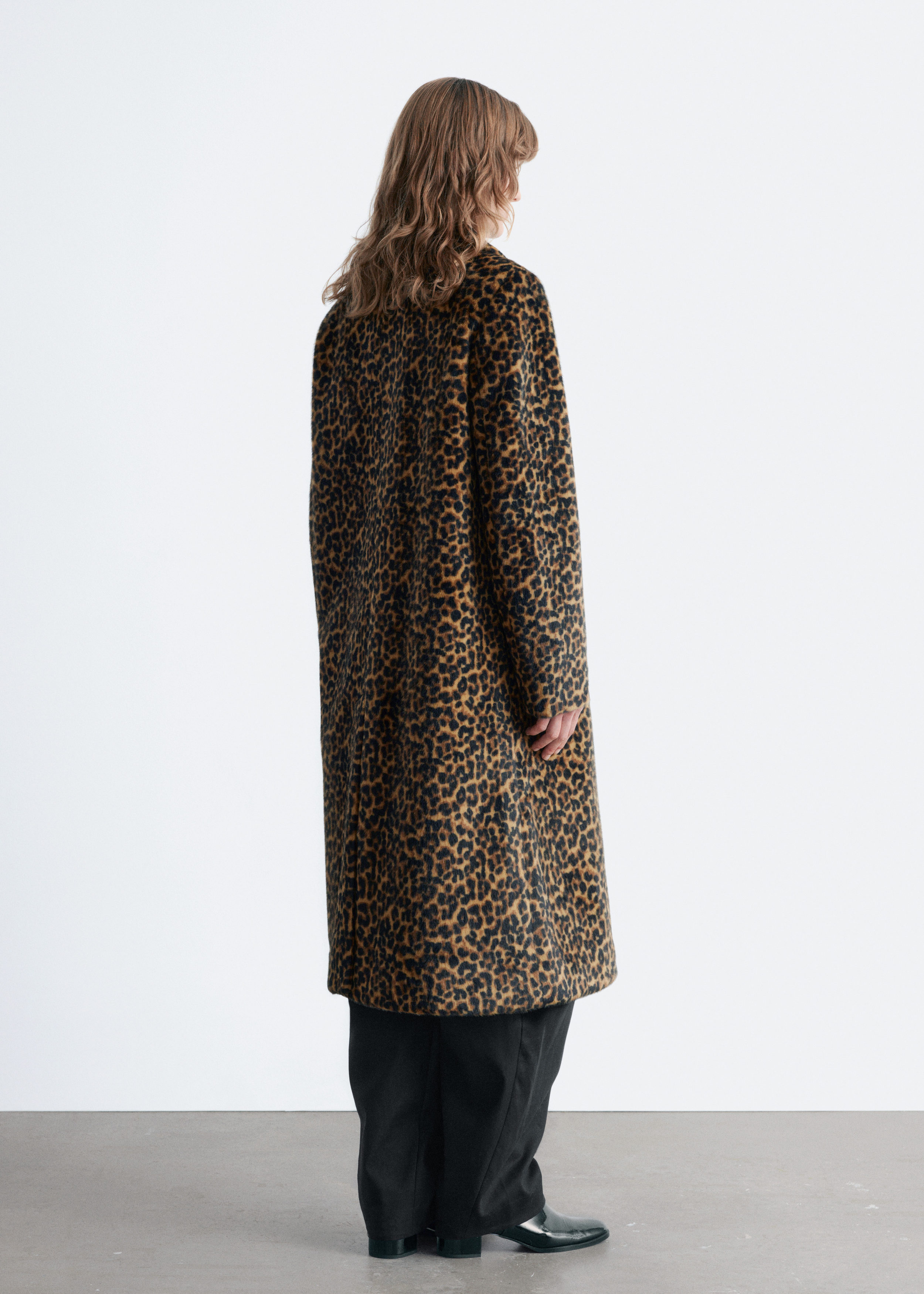 & Other Stories FAUX FUR LEOPARD COAT