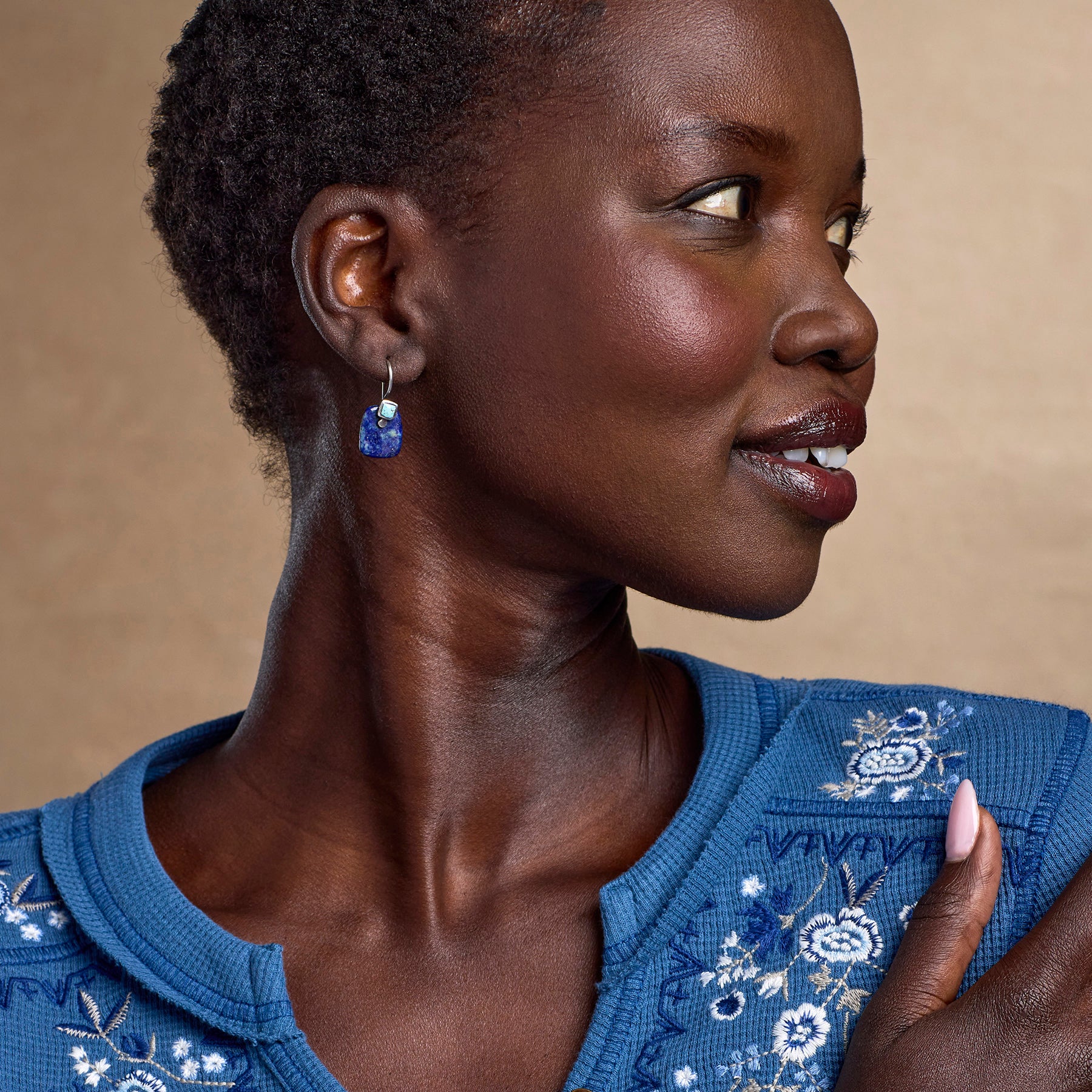 Lapis Tab Earrings - Sundance Living