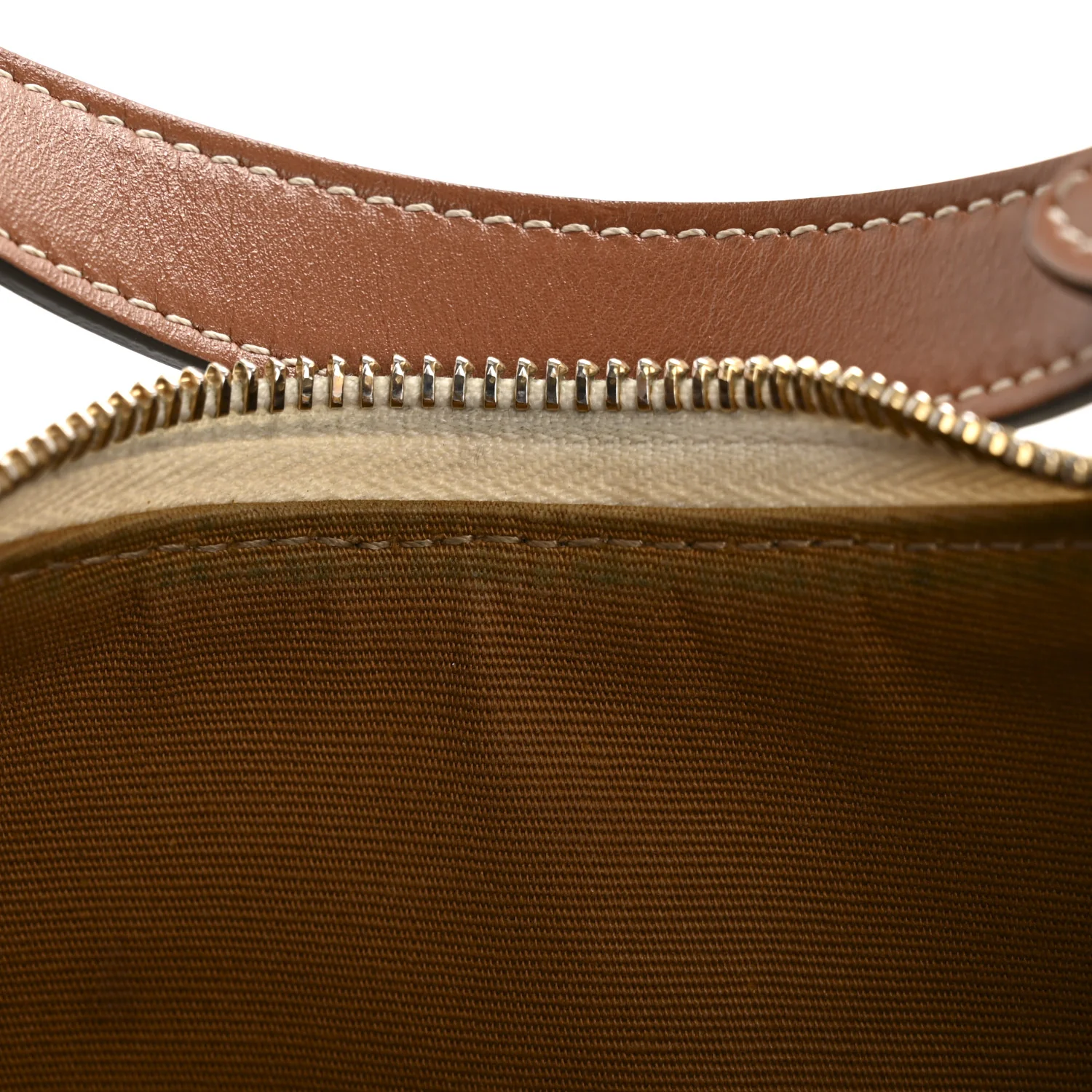 Canvas Calfskin Ava Triomphe Shoulder Bag White - Top Club