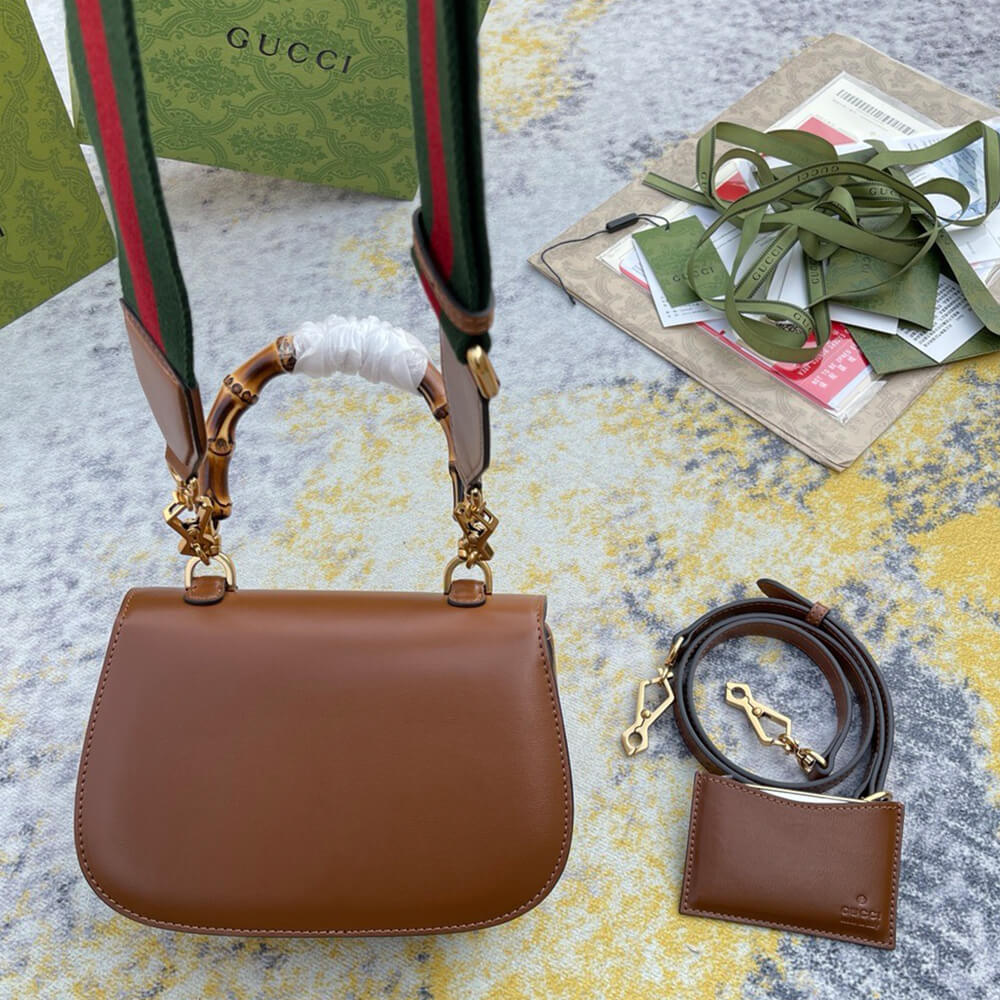 GUCCI BAMBOO 1947 JUMBO GG SMALL TOP HANDLE BAG - Top Club