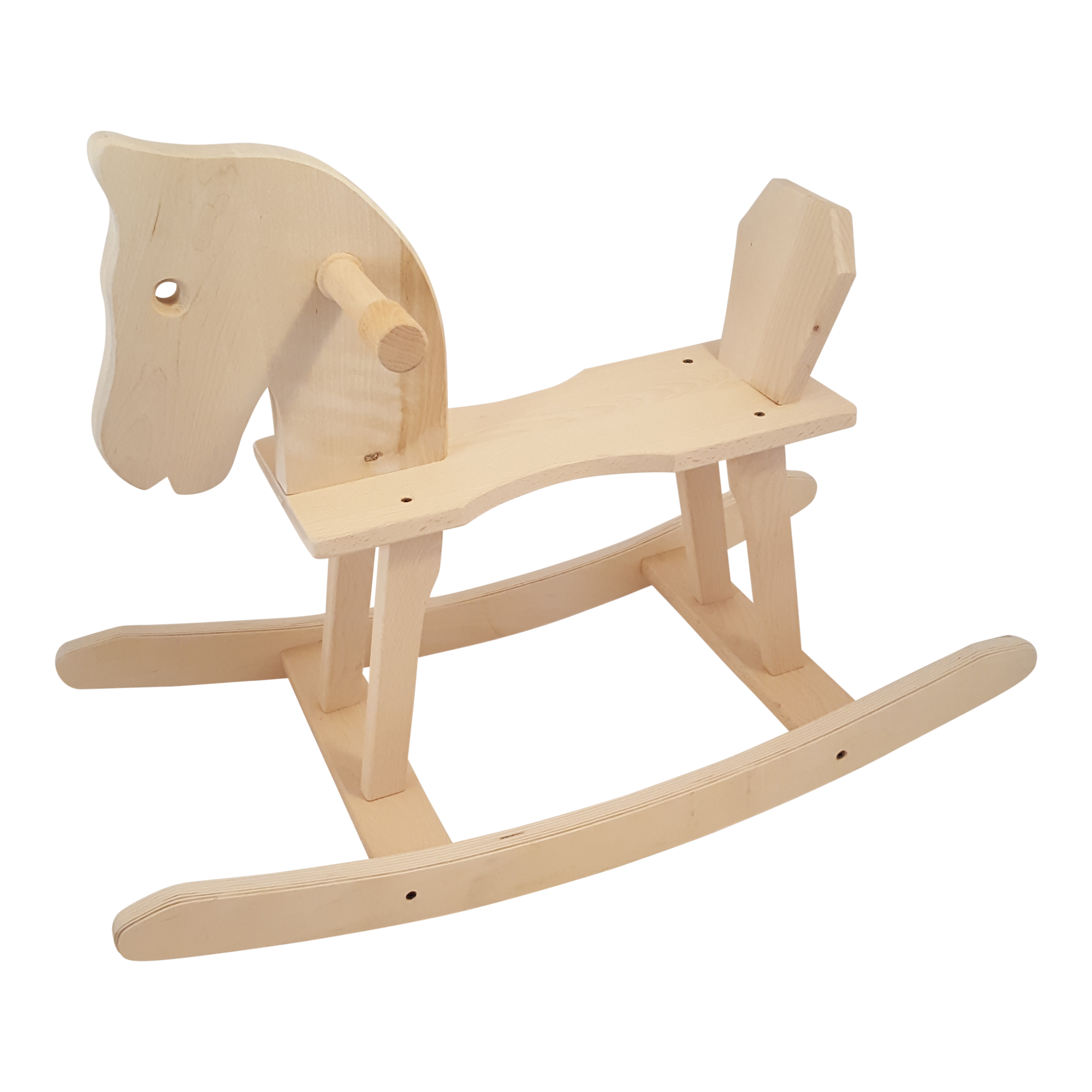 Speelgoed Hobbelpaard Blank Hout