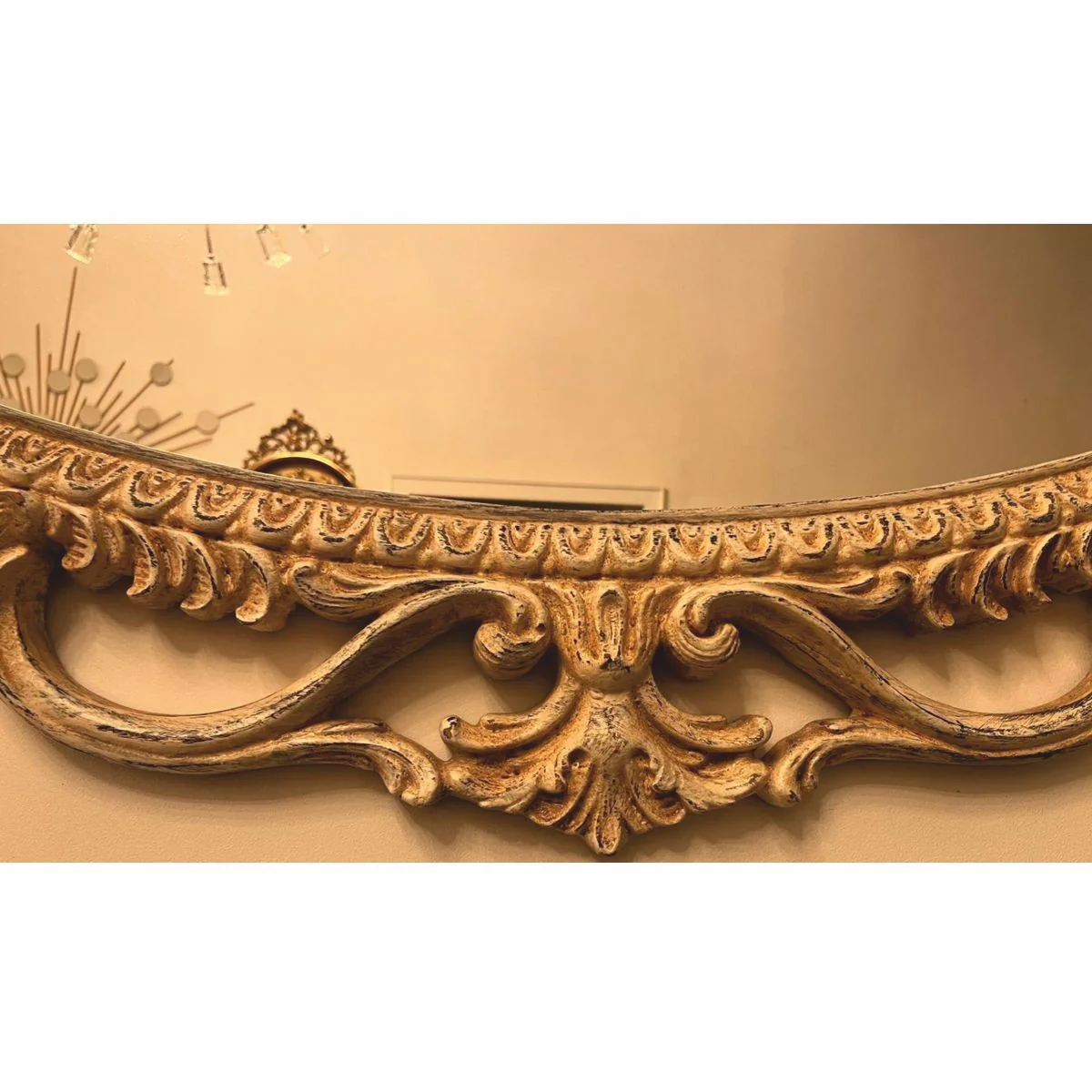 Pompöös by Baroque mirror antique cream 123 cm - Harald Glööckler Baroque Interior
