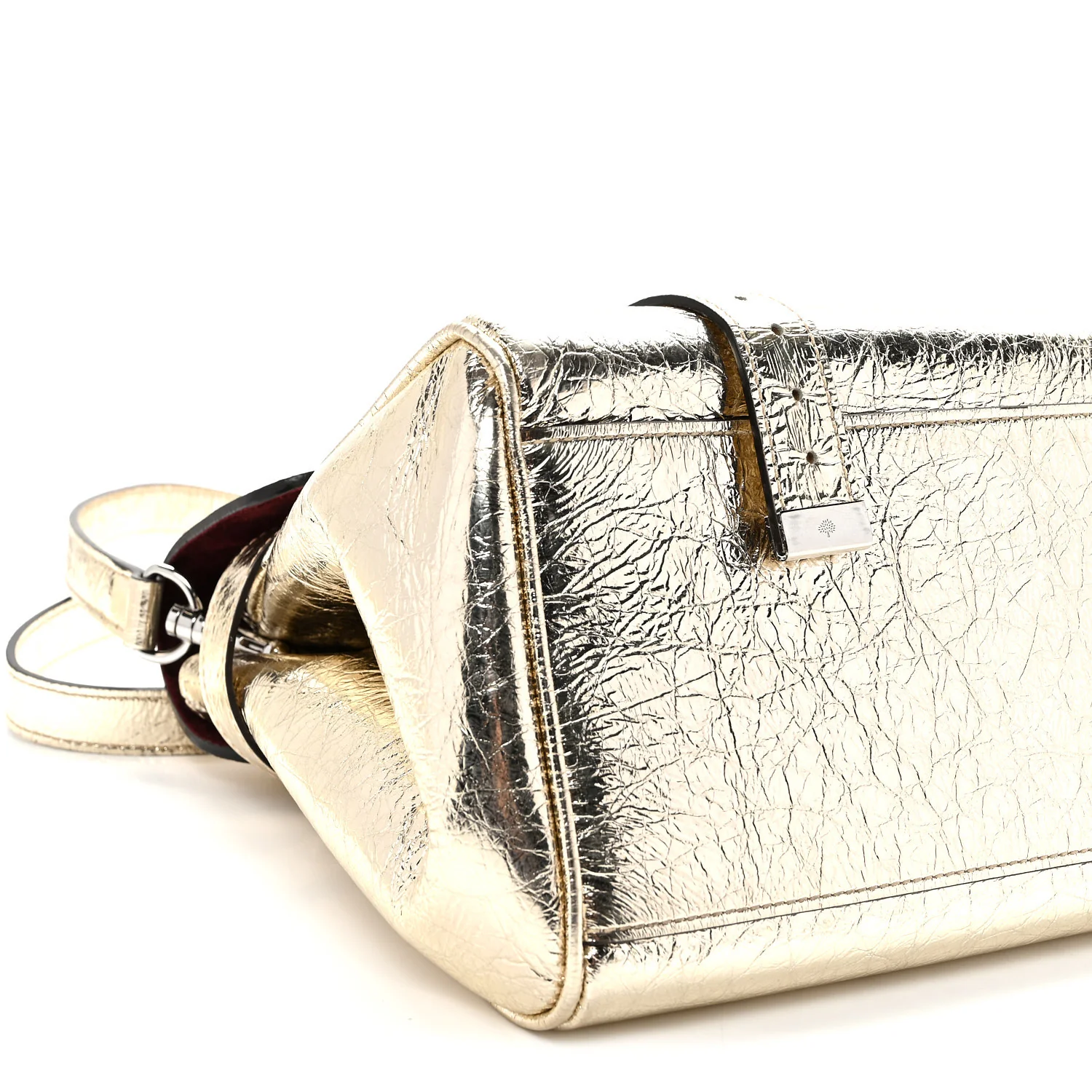 Metallic Crinkled Calfskin Medium Alexa Gold - Top Club