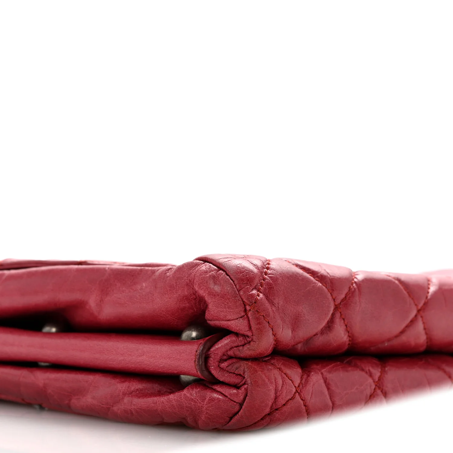 Glazed Calfskin Quilted Soft Boy Flap Red - Top Club