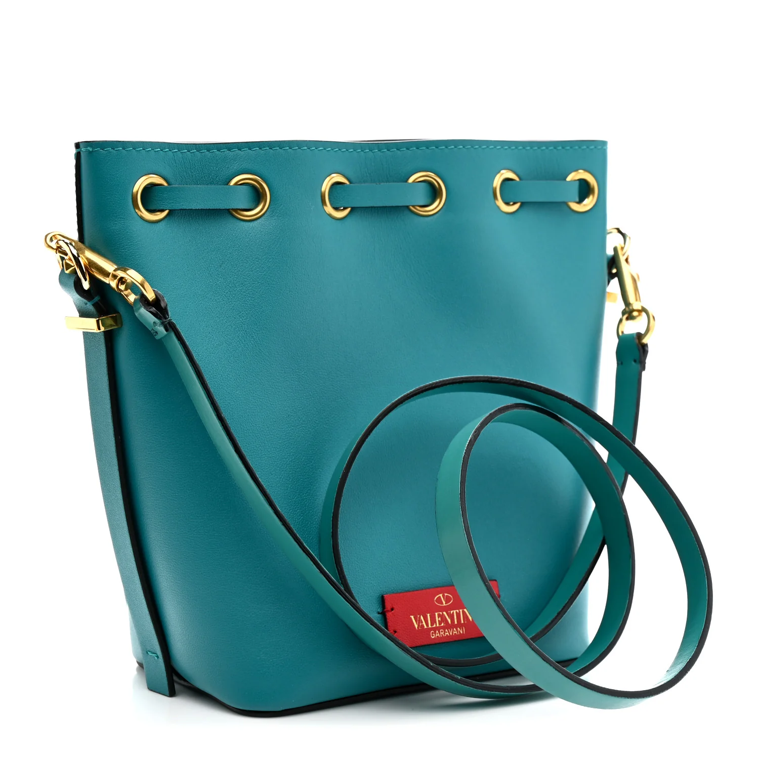 Calfskin Vlogo Bucket Bag Blue - Top Club