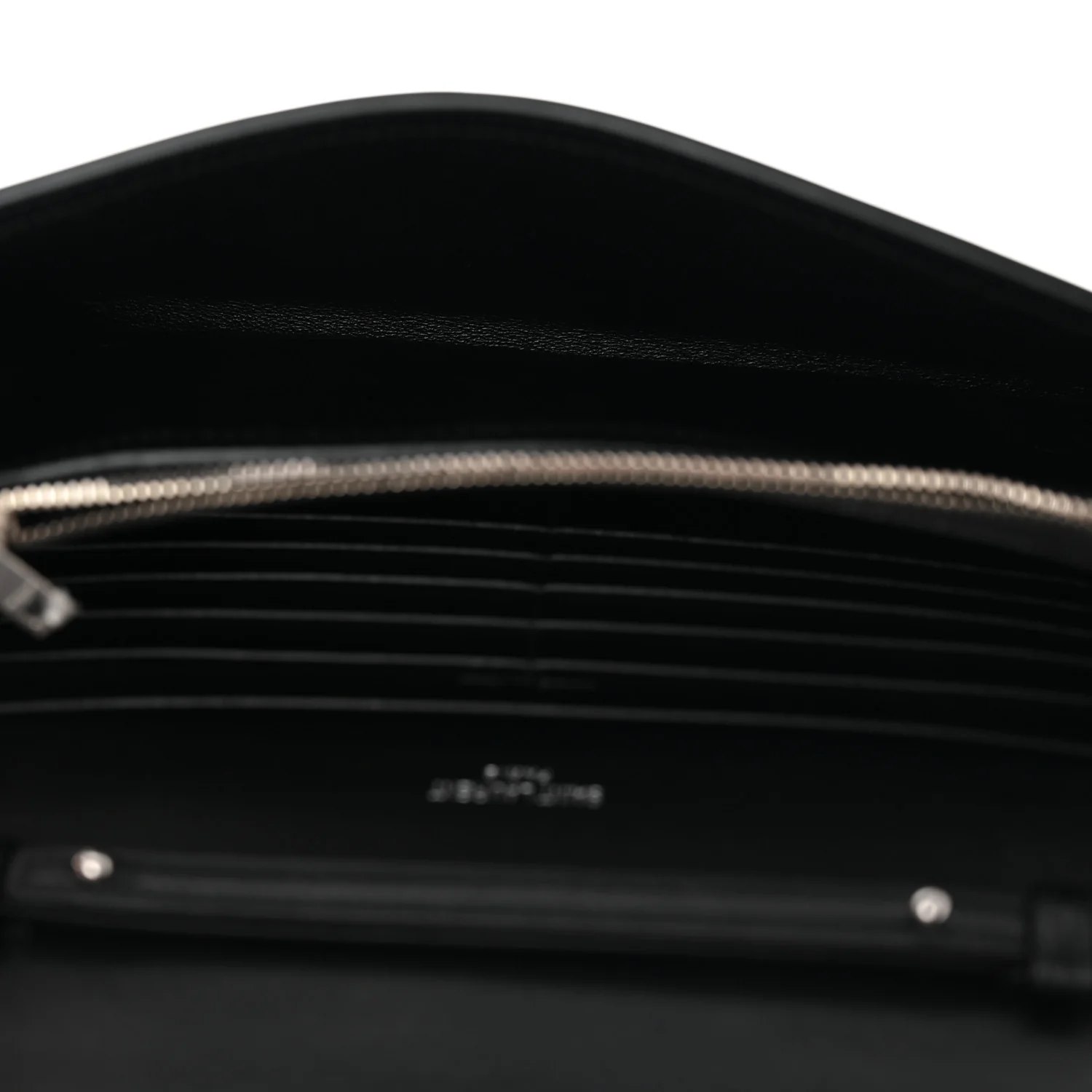 Glazed Calfskin Cassandre Wallet On Chain WOC Black - Top Club