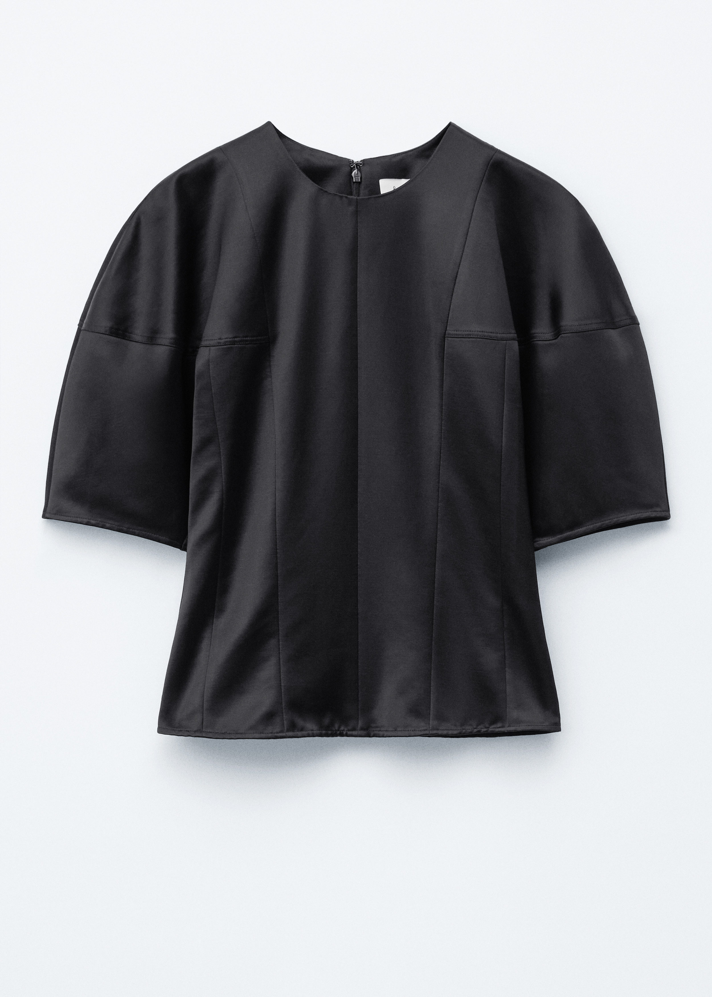 & Other Stories SATIN PUFF-SLEEVE TOP