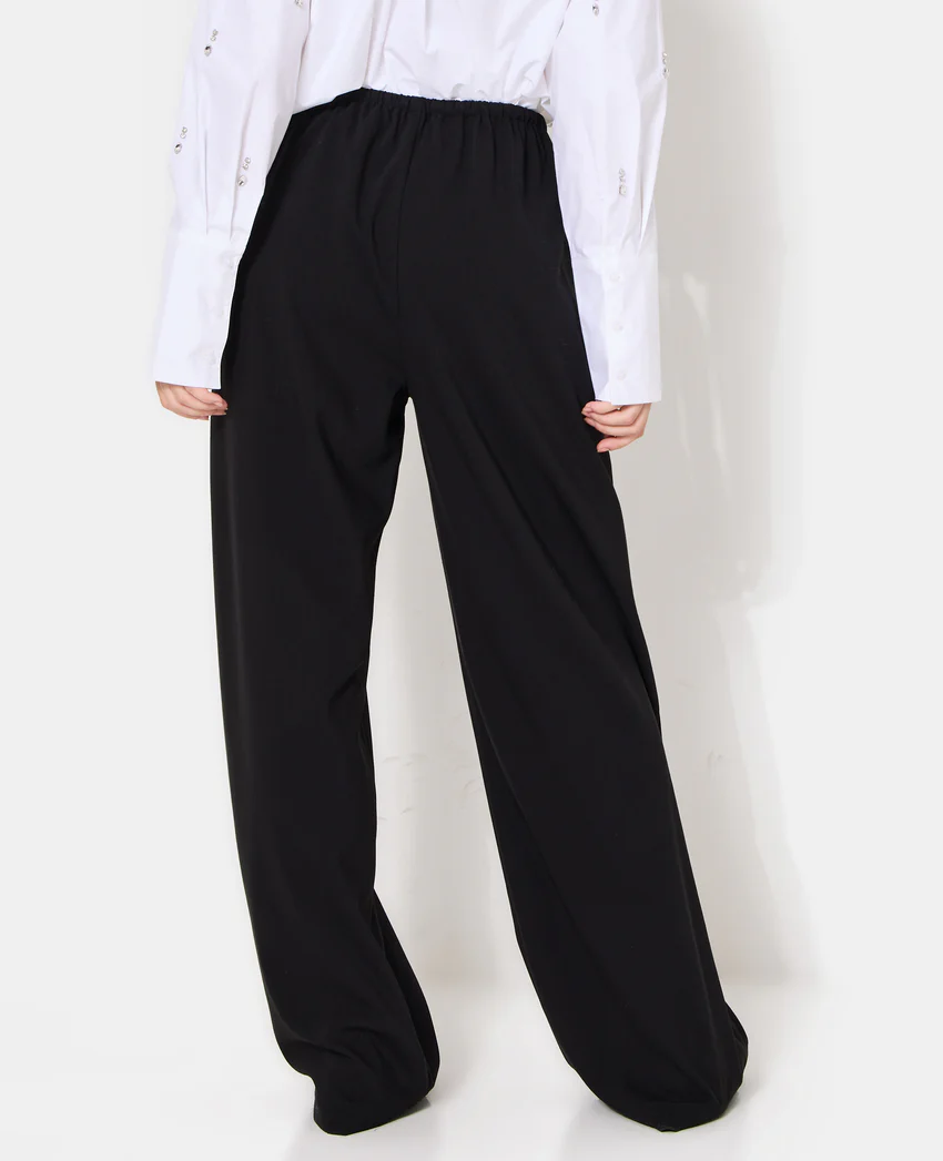 Pimkie Pantalon droit et large avec lien coulissé