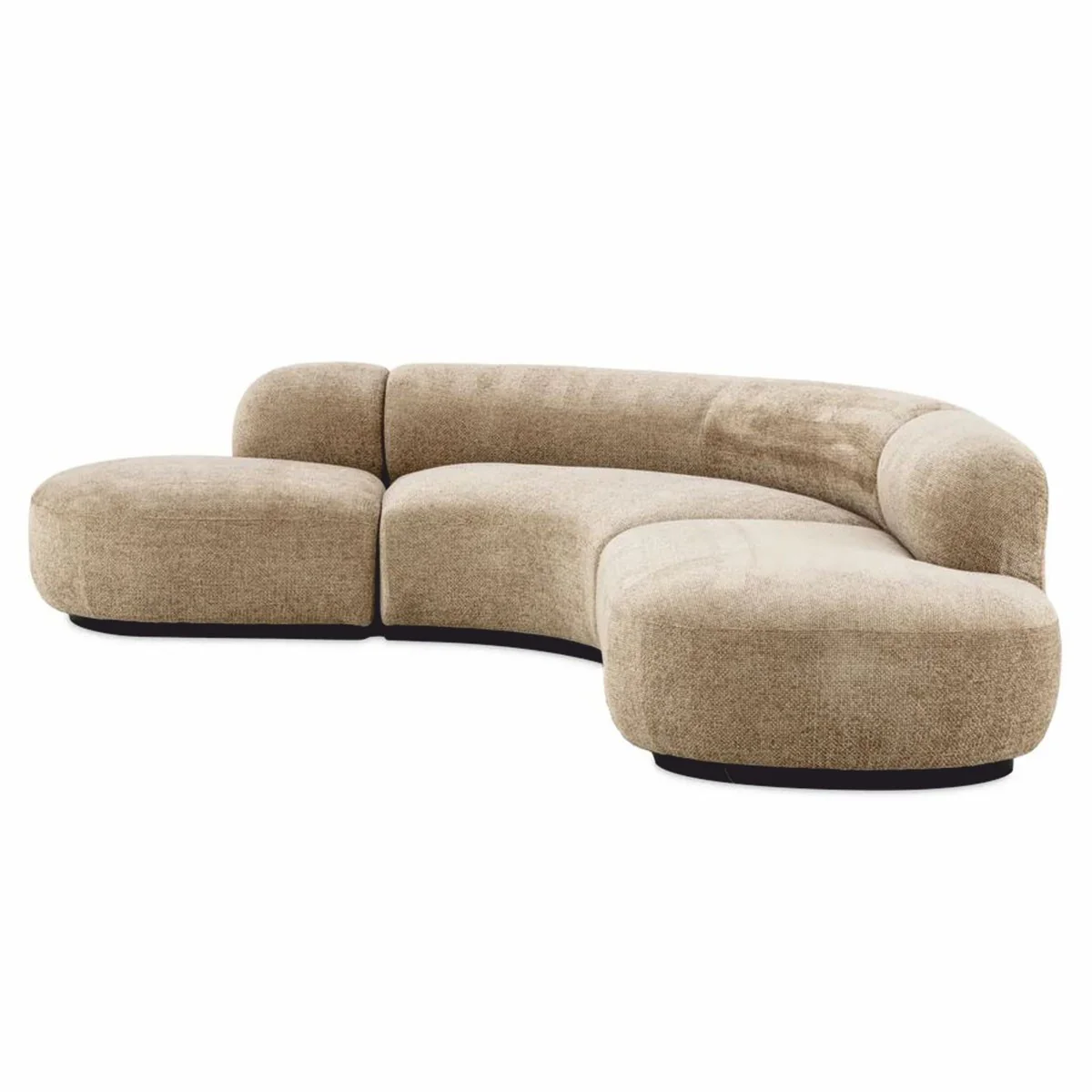 Luxury corner sofa sand / black 300 x 257 x H. 70 cm - living room & hotel furniture
