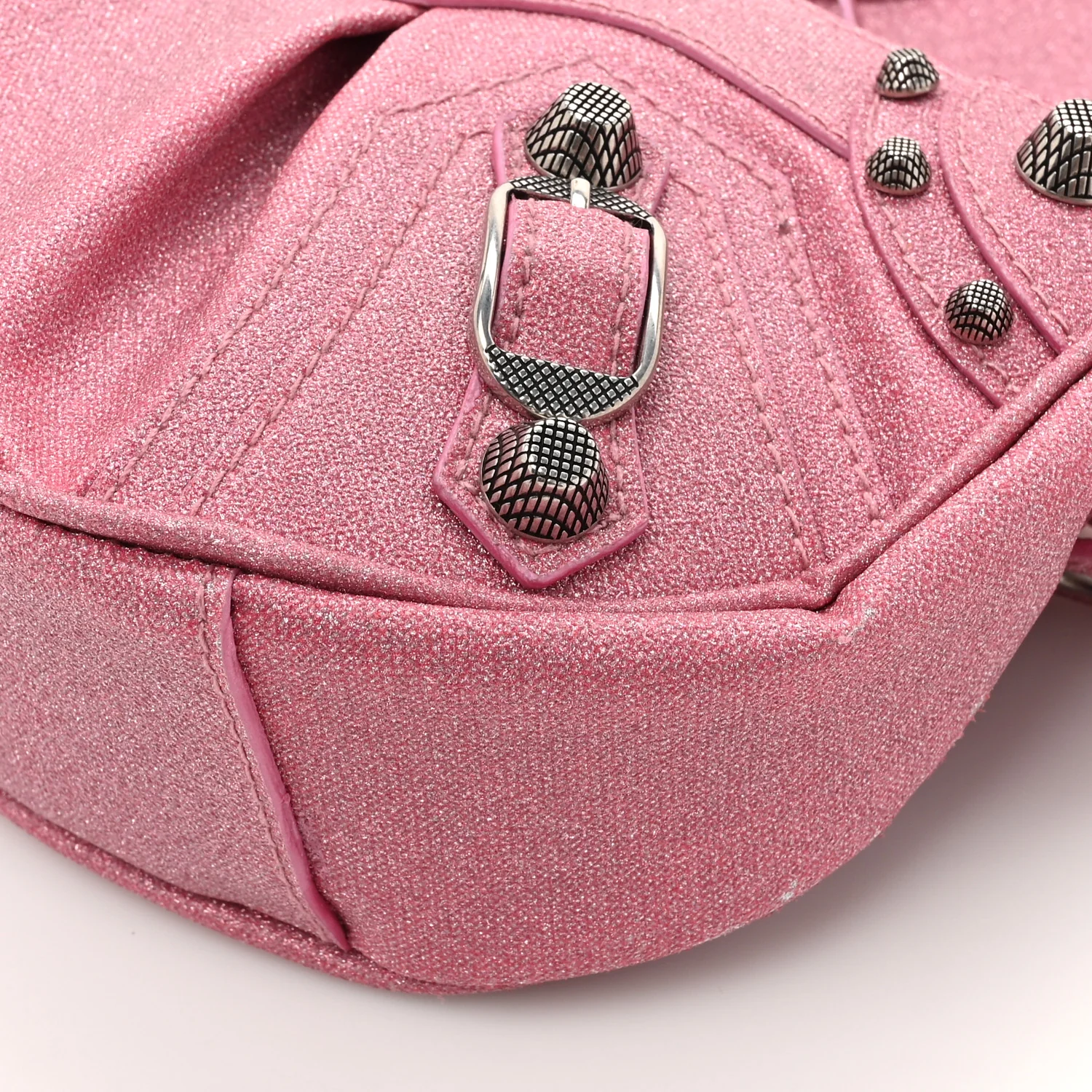 Sparkling Fabric Le Cagole Shoulder Bag XS Sweet Pink - Top Club