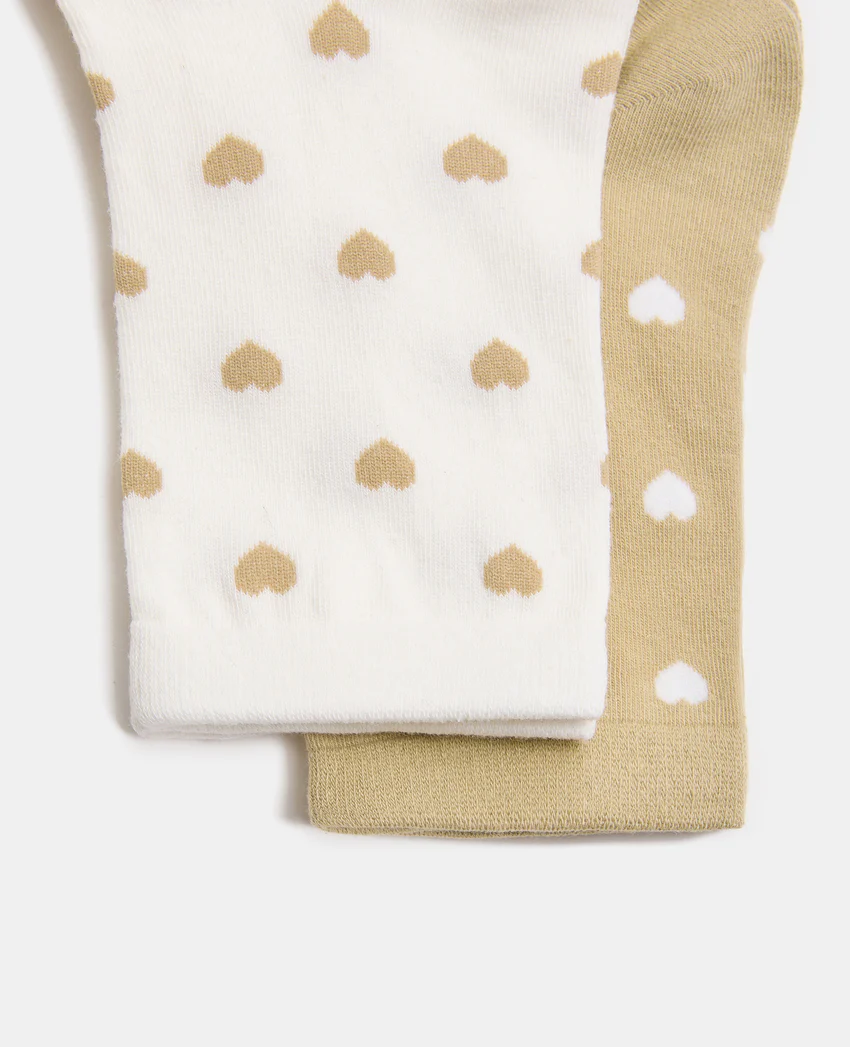 Pimkie Lot de 2 paires de chaussettes motif cœurs