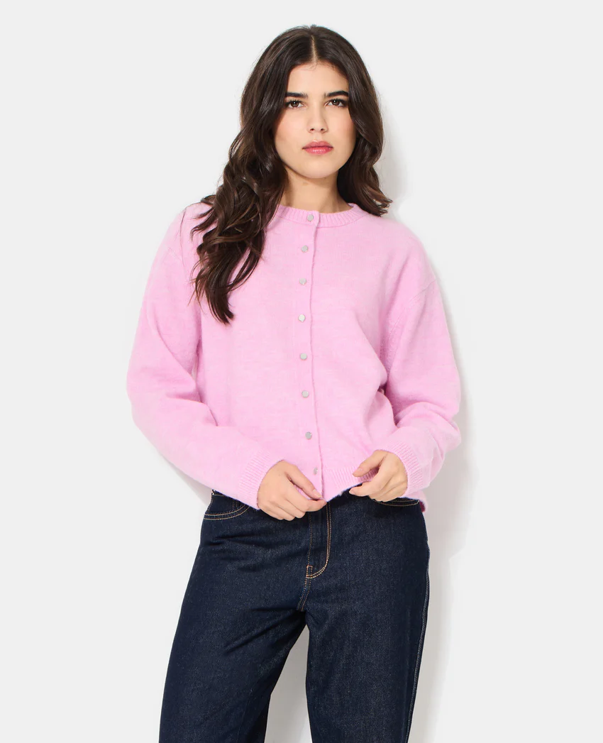 Pimkie Gilet col rond avec boutons effet nacre