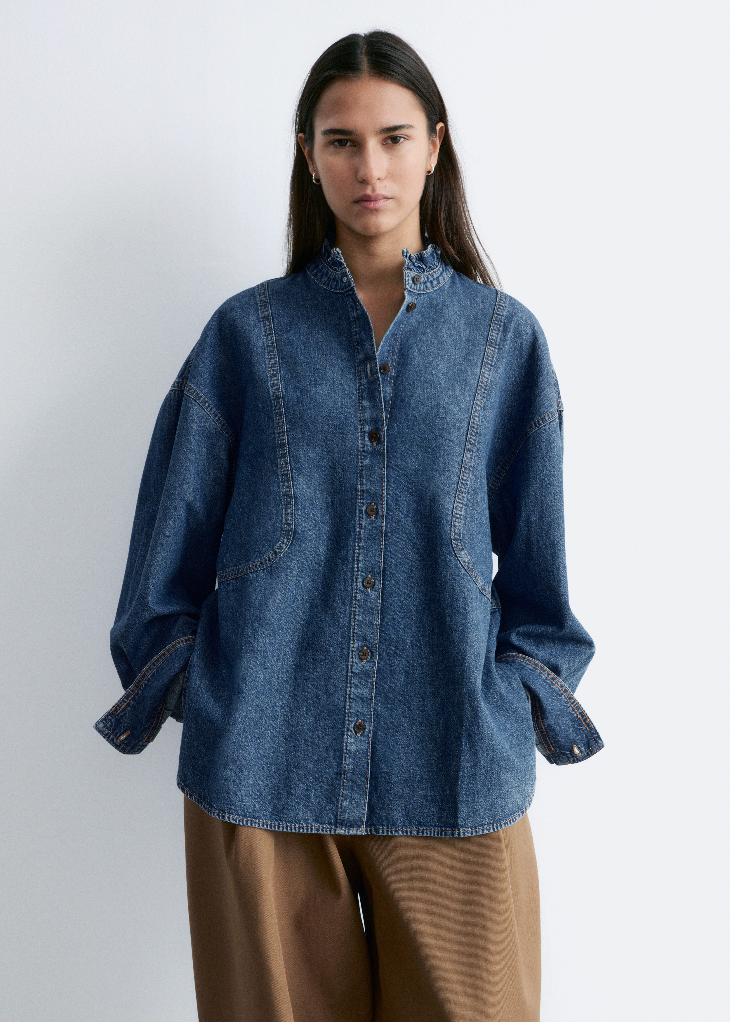 & Other Stories OVERSIZED DENIM BLOUSE