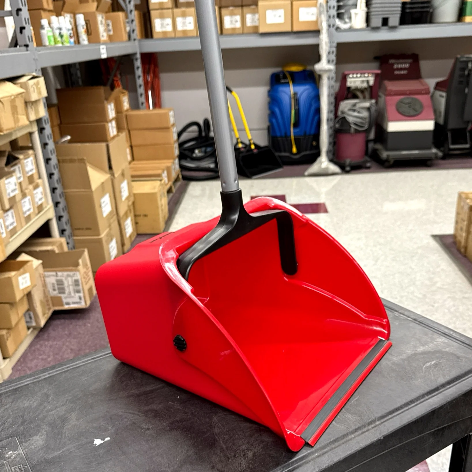 JUMBO RED PLASTIC LOBBY DUST PAN - Victorias Cleaning and Janitor
