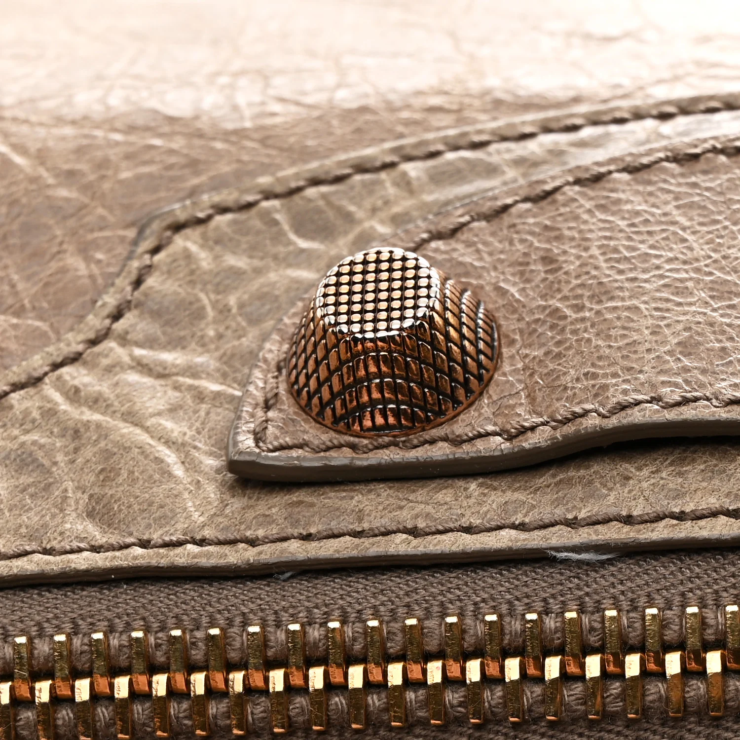 Agneau Giant 12 Rose Gold Hardware Work Gris Poivre - Top Club