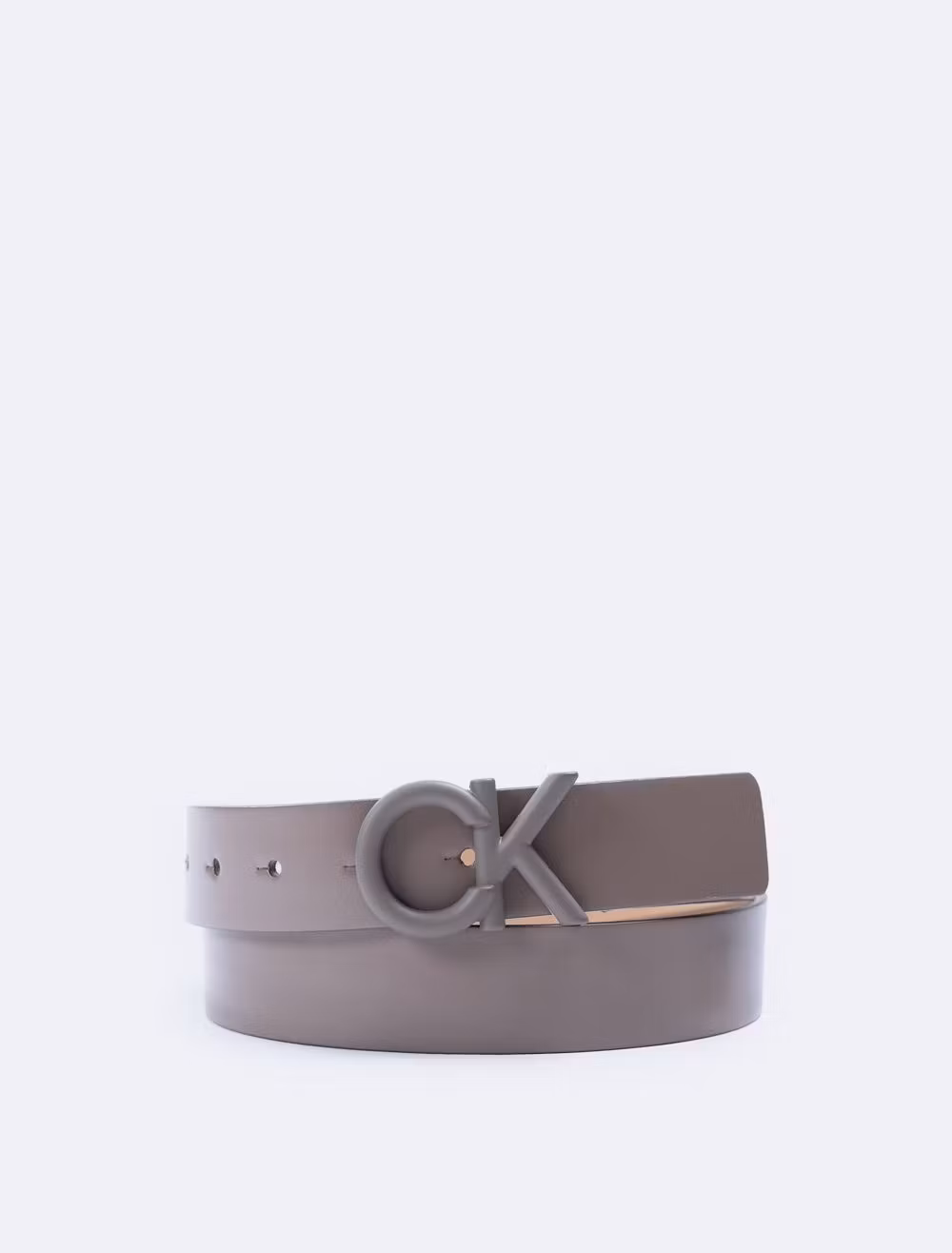 COACH Powder Coated CK Logo Plaque Belt