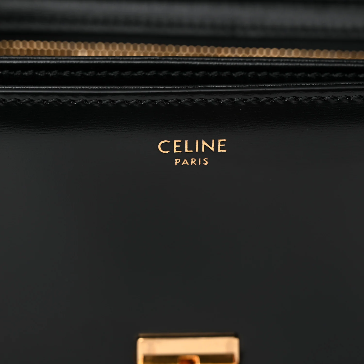 Shiny Calfskin Teen Triomphe Black - Top Club