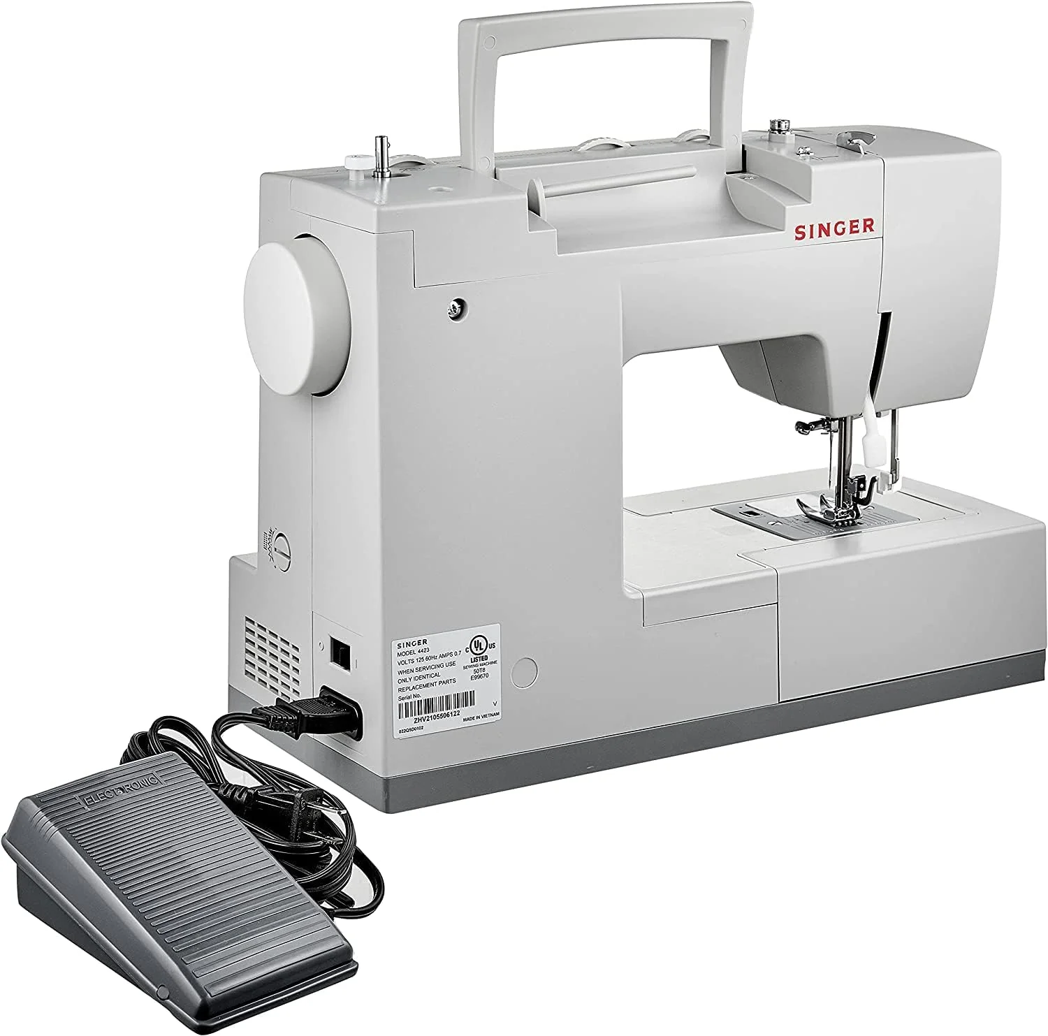 SINGER Heavy Duty 4423 High Speed Sewing Machine with Accessory Kit | Strong Motor With Enhanced Piercing Power, 97 Stitch Applications, Full Metal frame, 1-step Buttonhole & LED Light