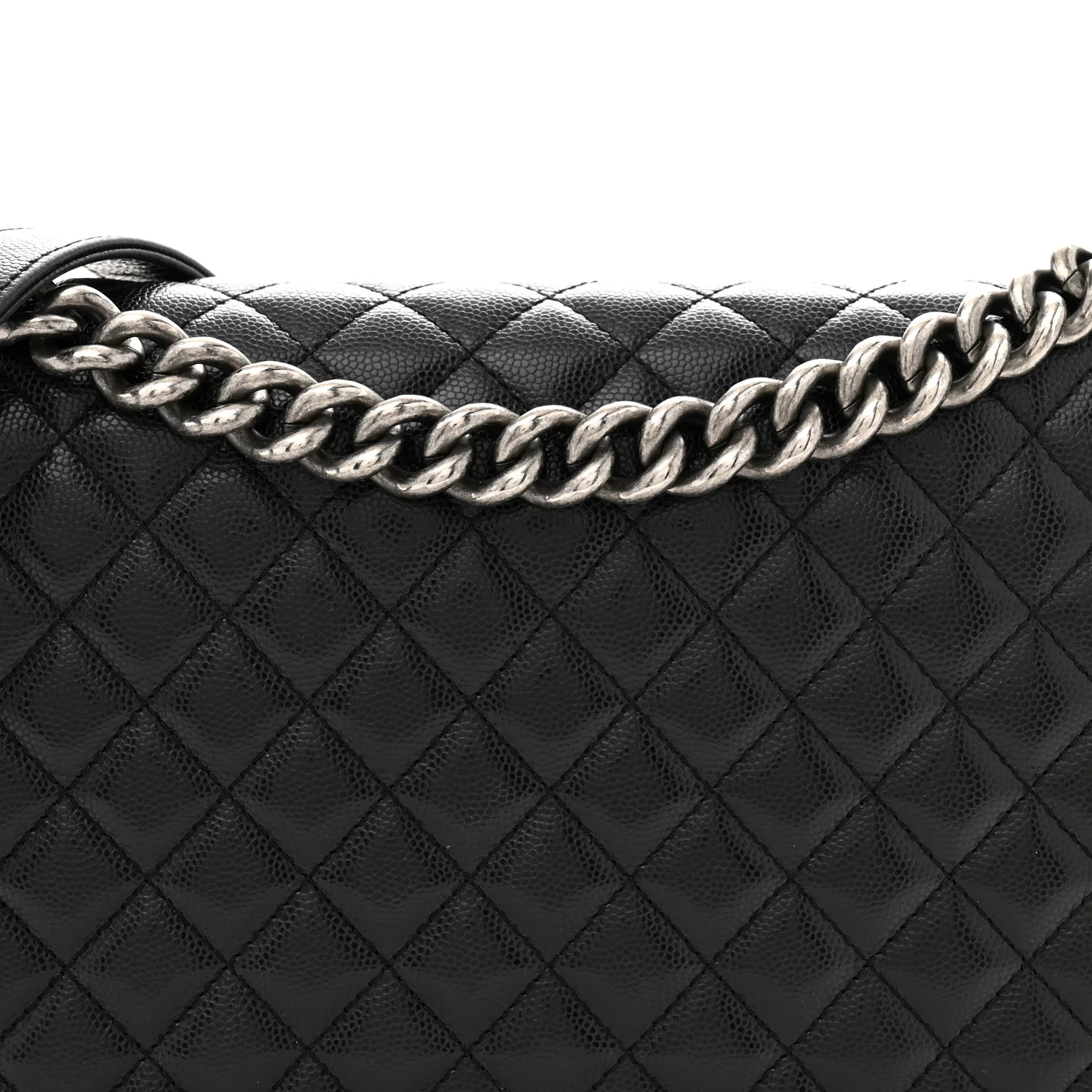 Caviar Quilted New Medium Boy Flap Black - Top Club