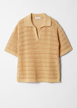 & Other Stories POINTELLE-KNIT POLO SHIRT