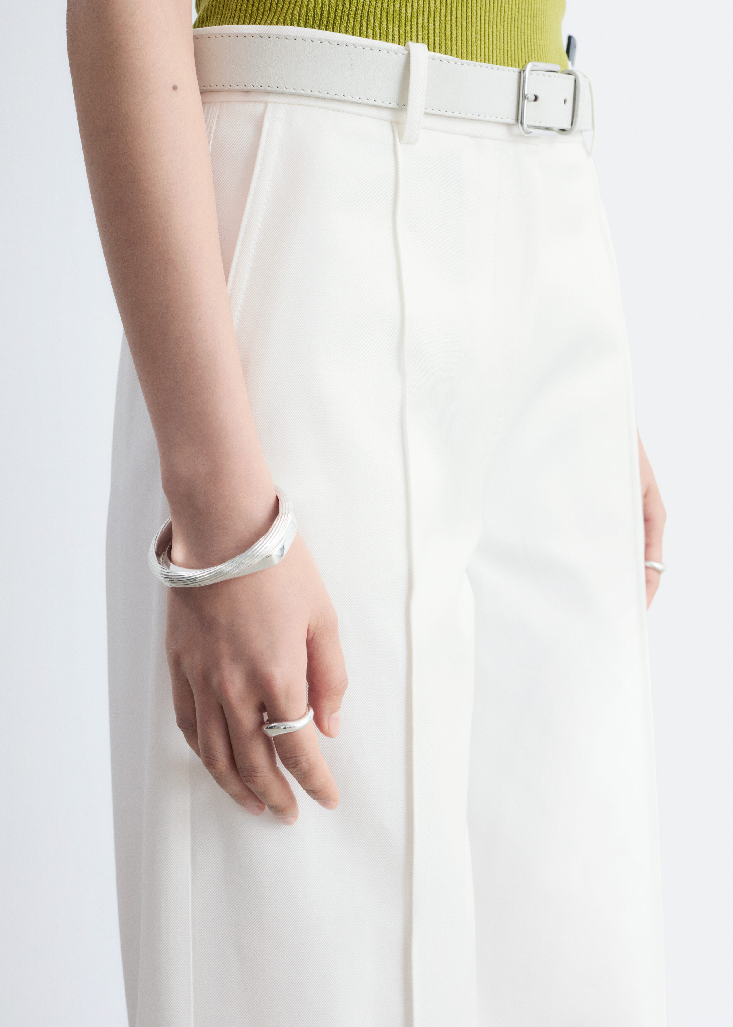& Other Stories PRESS-CREASE COTTON TROUSERS