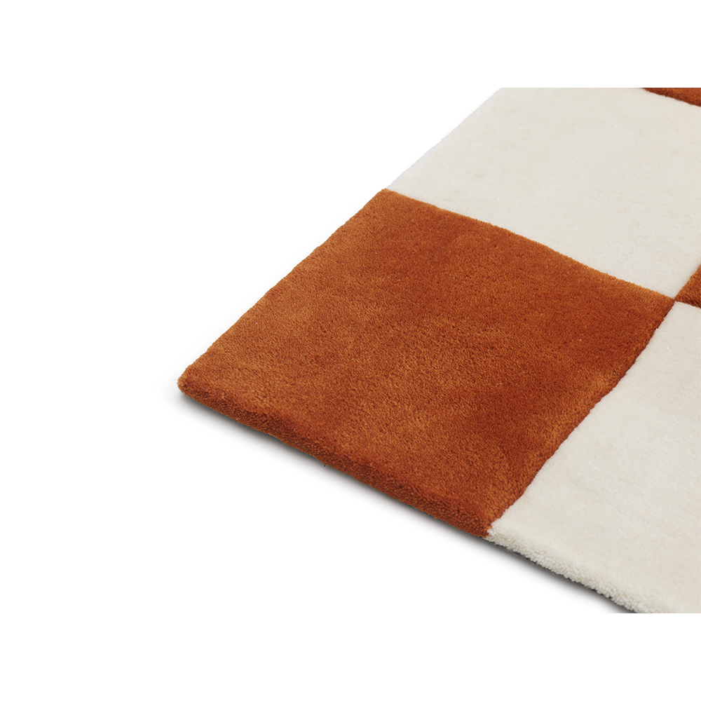 Vloerkleed Checks 161x253 cm nude/pumpkin
