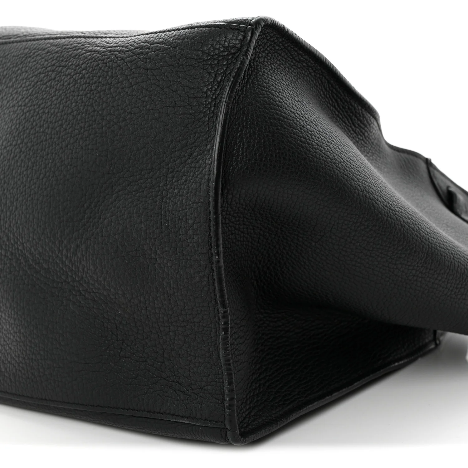 Supple Grained Calfskin Small Big Bag Black - Top Club