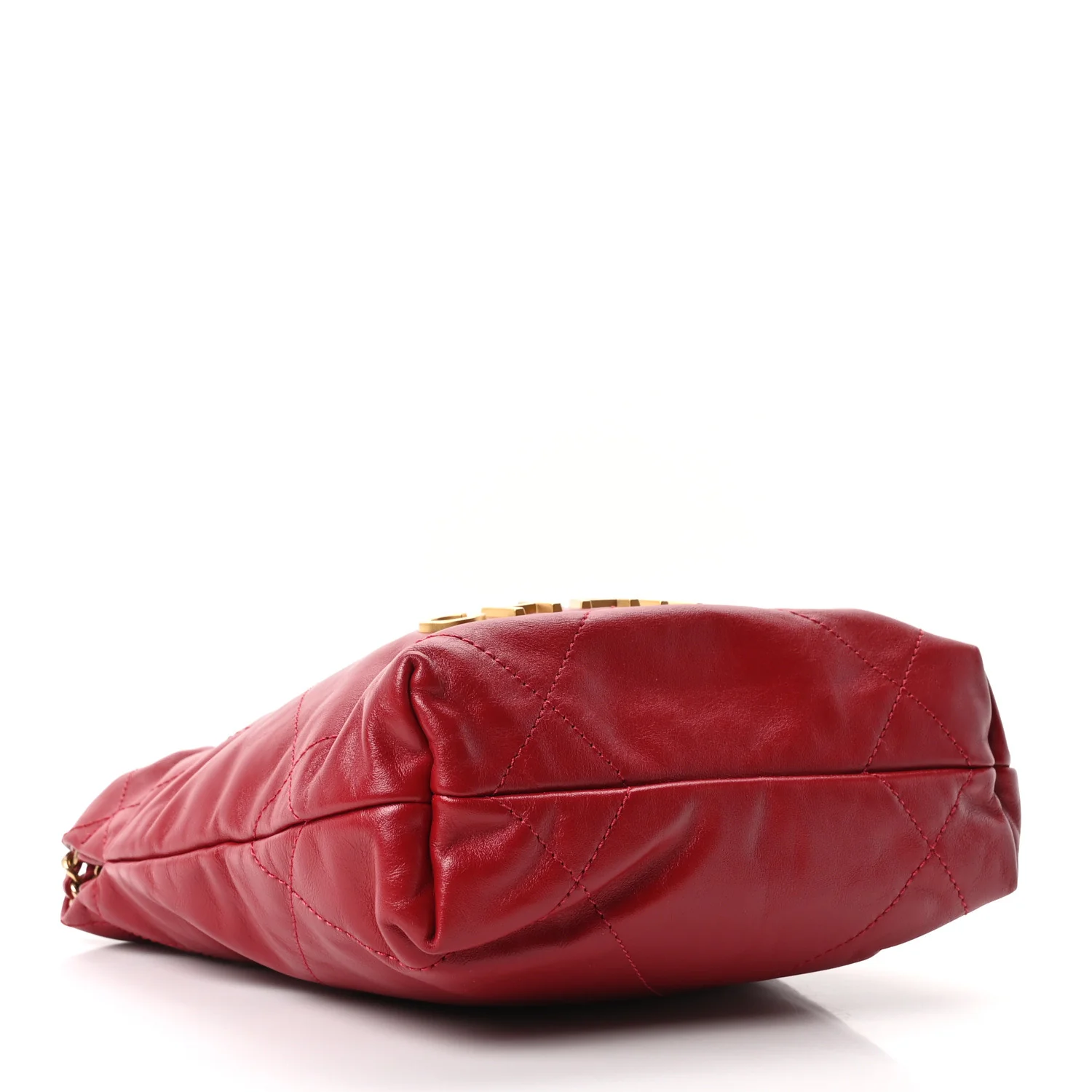 Shiny Calfskin Quilted Mini Chanel 22 Red - Top Club
