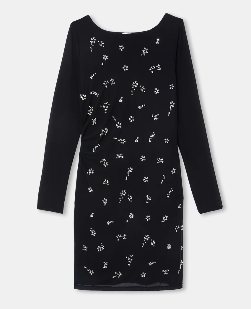 Pimkie Robe courte en résille avec perles et sequins