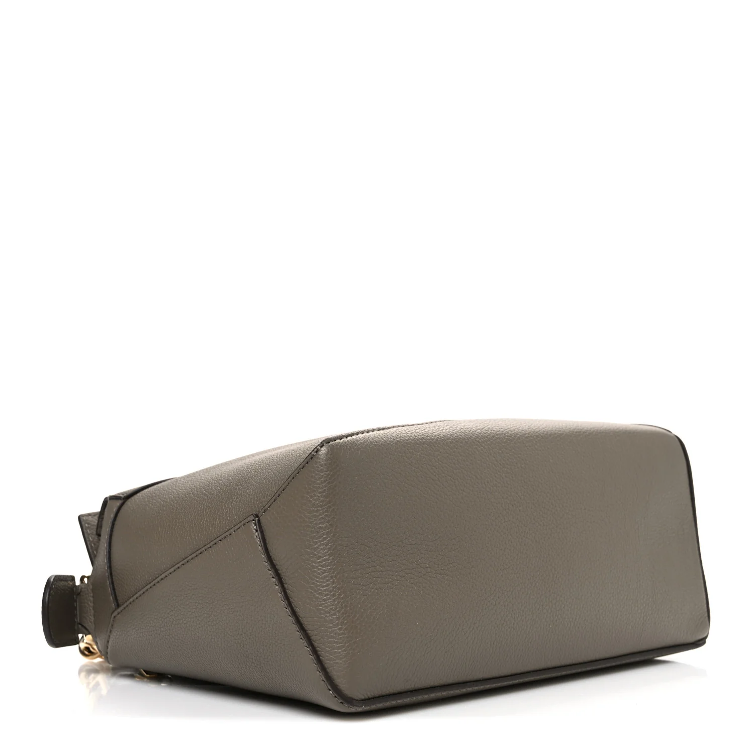 Soft Grained Small Puzzle Edge Bag Taupe - Top Club