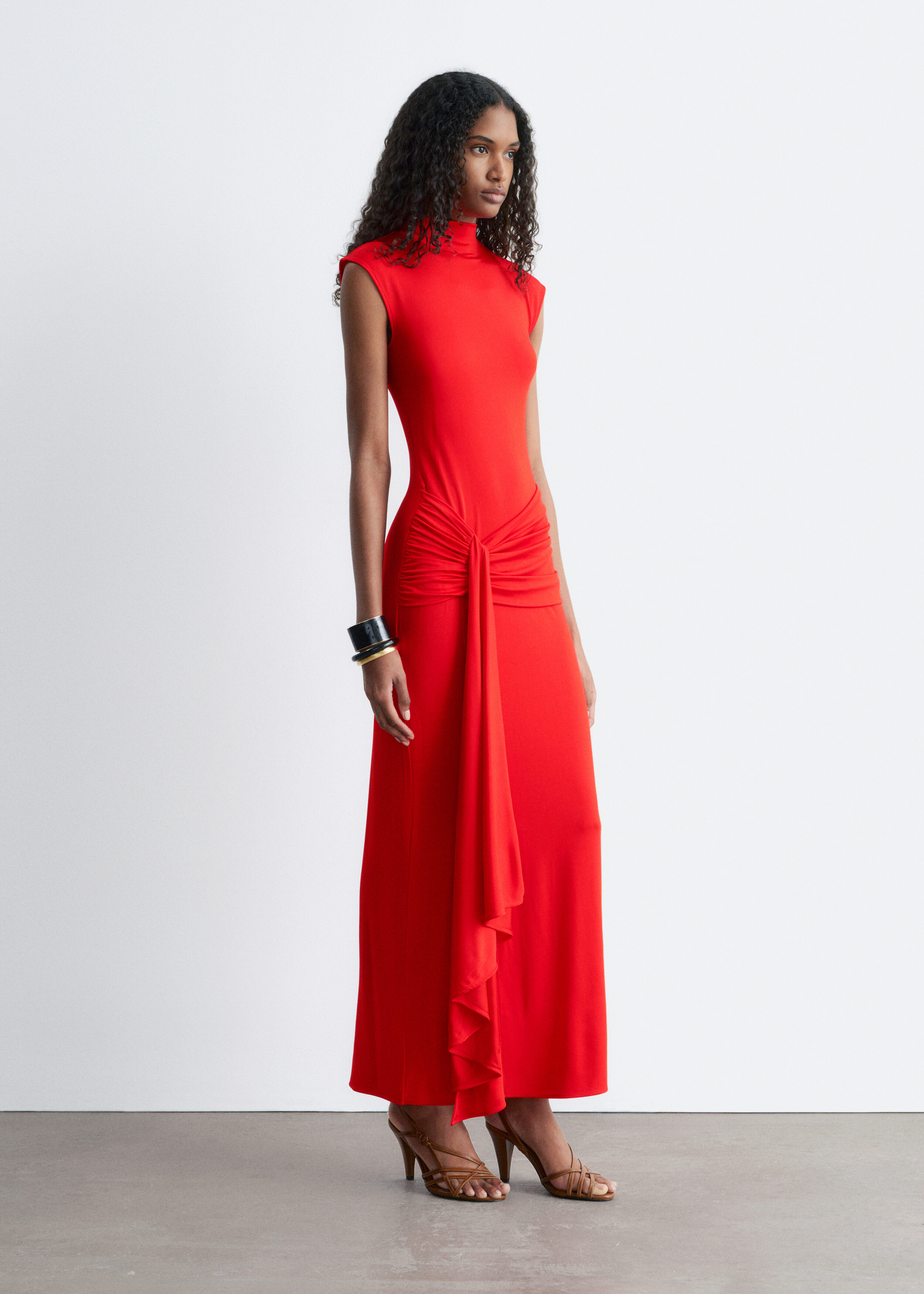 & Other Stories WRAP-FRONT MIDI DRESS