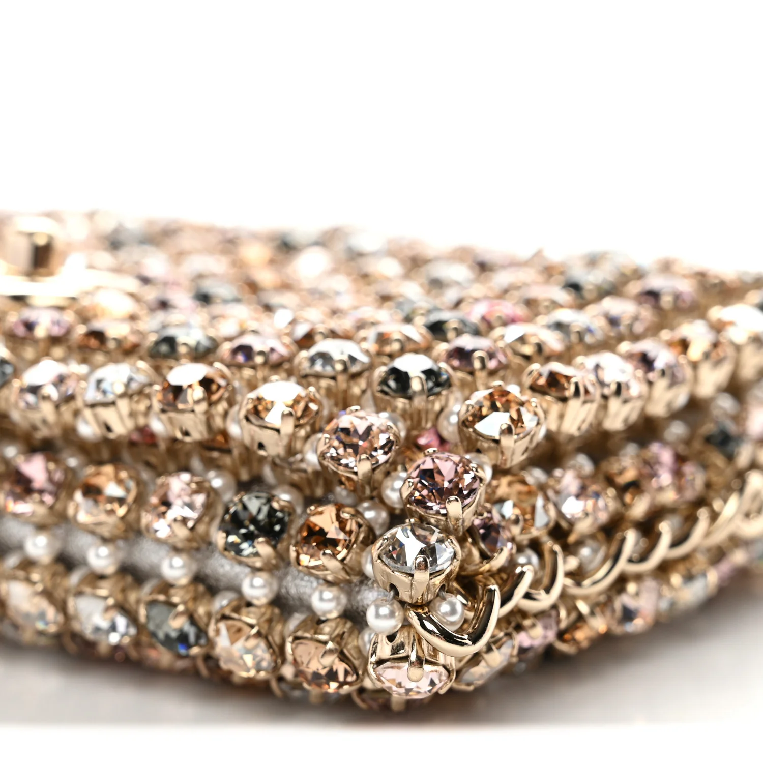 Metal Pearl Minaudiere CC Mini Evening Bag Multicolor - Top Club
