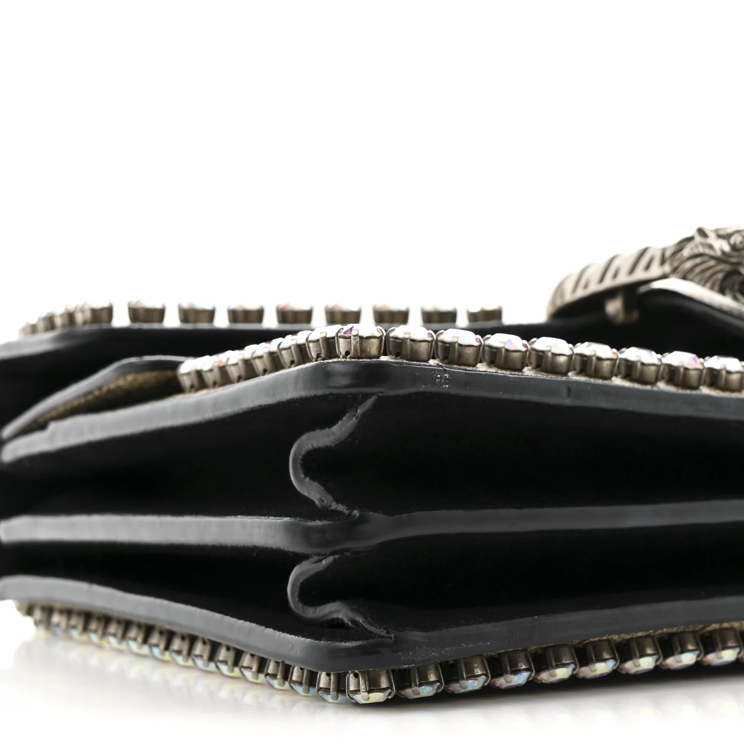 GG Supreme Monogram Crystal Small Dionysus Shoulder Bag Black - Top Club