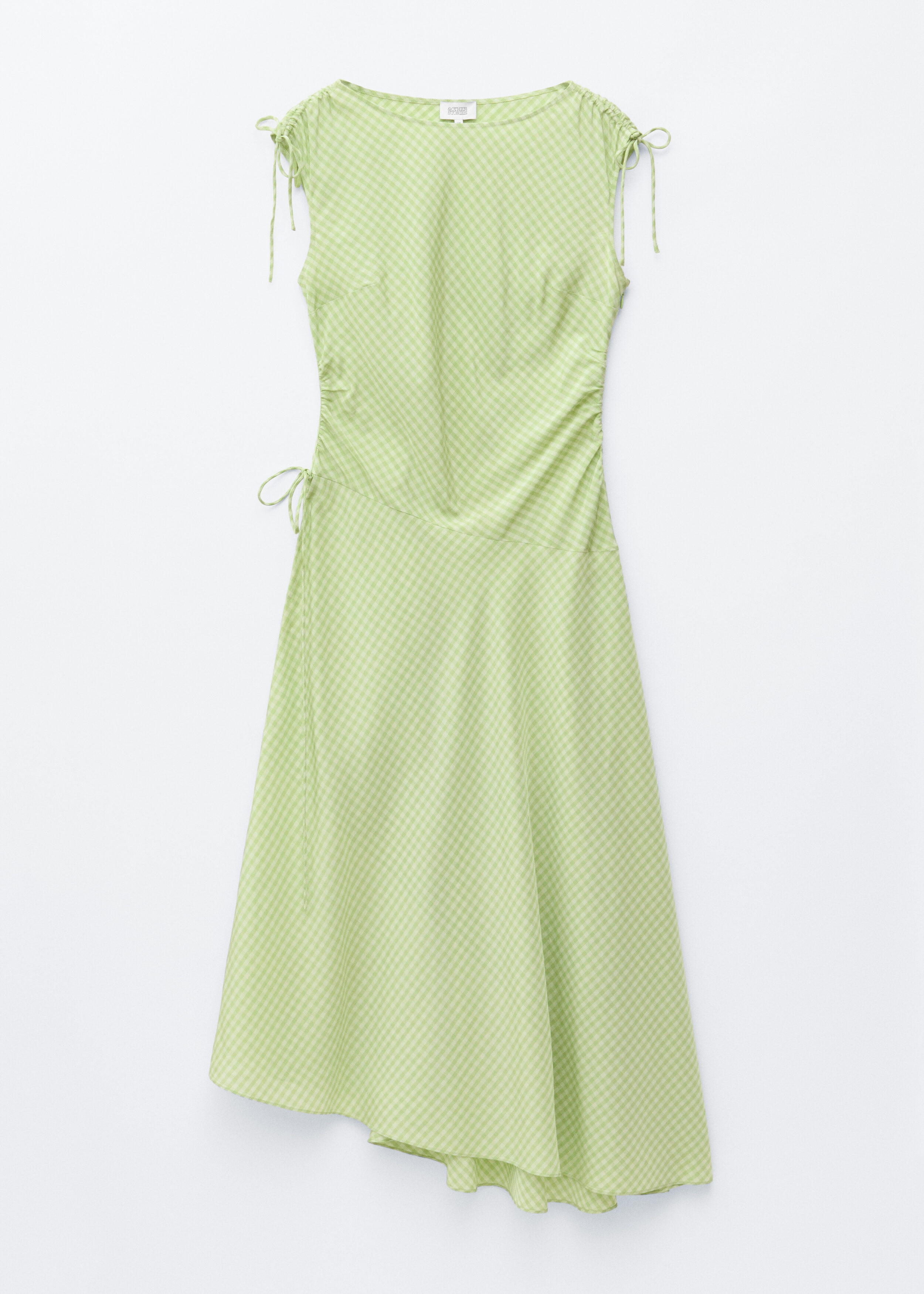 & Other Stories ASYMMETRIC DRAPED MIDI DRESS