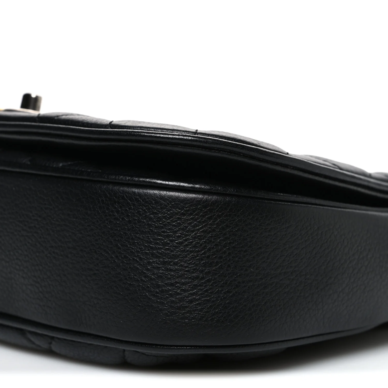 Calfskin Quilted Casual Pocket Messenger Flap Black - Top Club