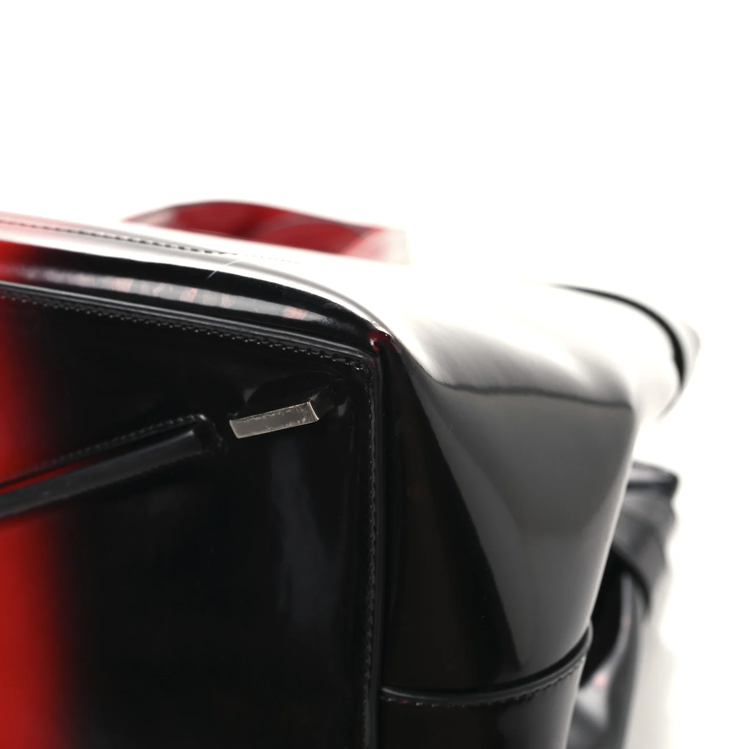 Smooth Airbrushed Calfskin XL Gancini Buckles Tote Bag Flame Red Black - Top Club