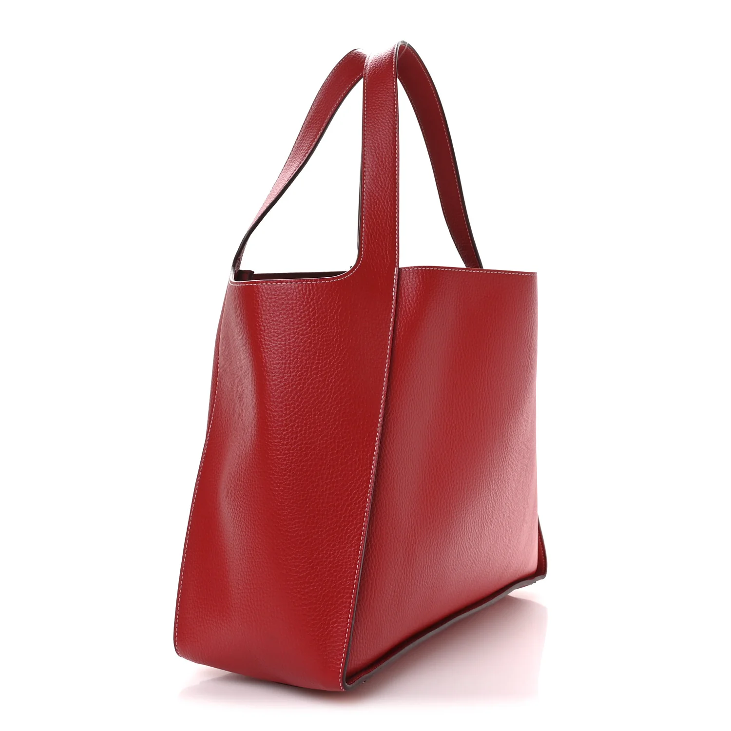 Grainy Alter Mat Perforated Tote Red - Top Club