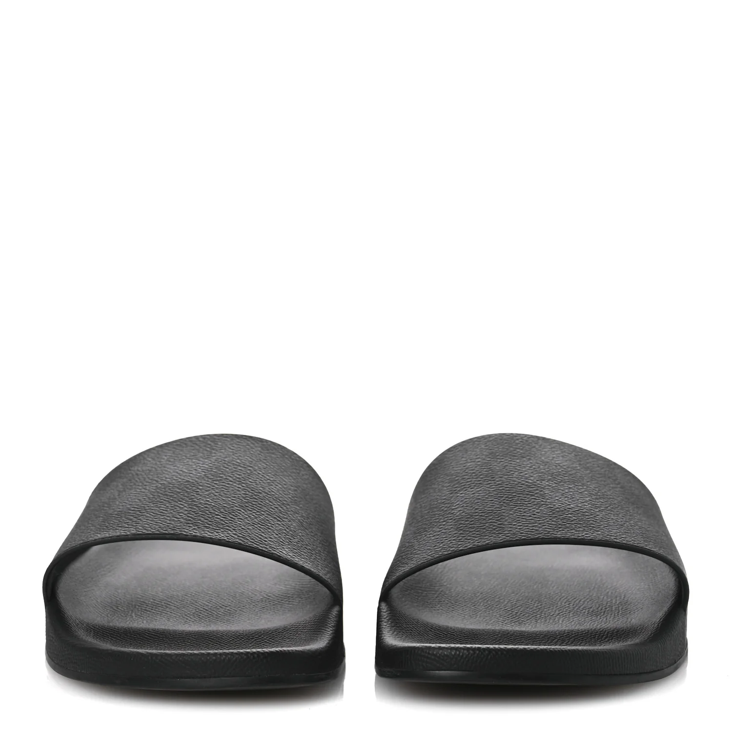 Damier Graphite Mens Waterfront Slide Sandal 9 Black - Top Club