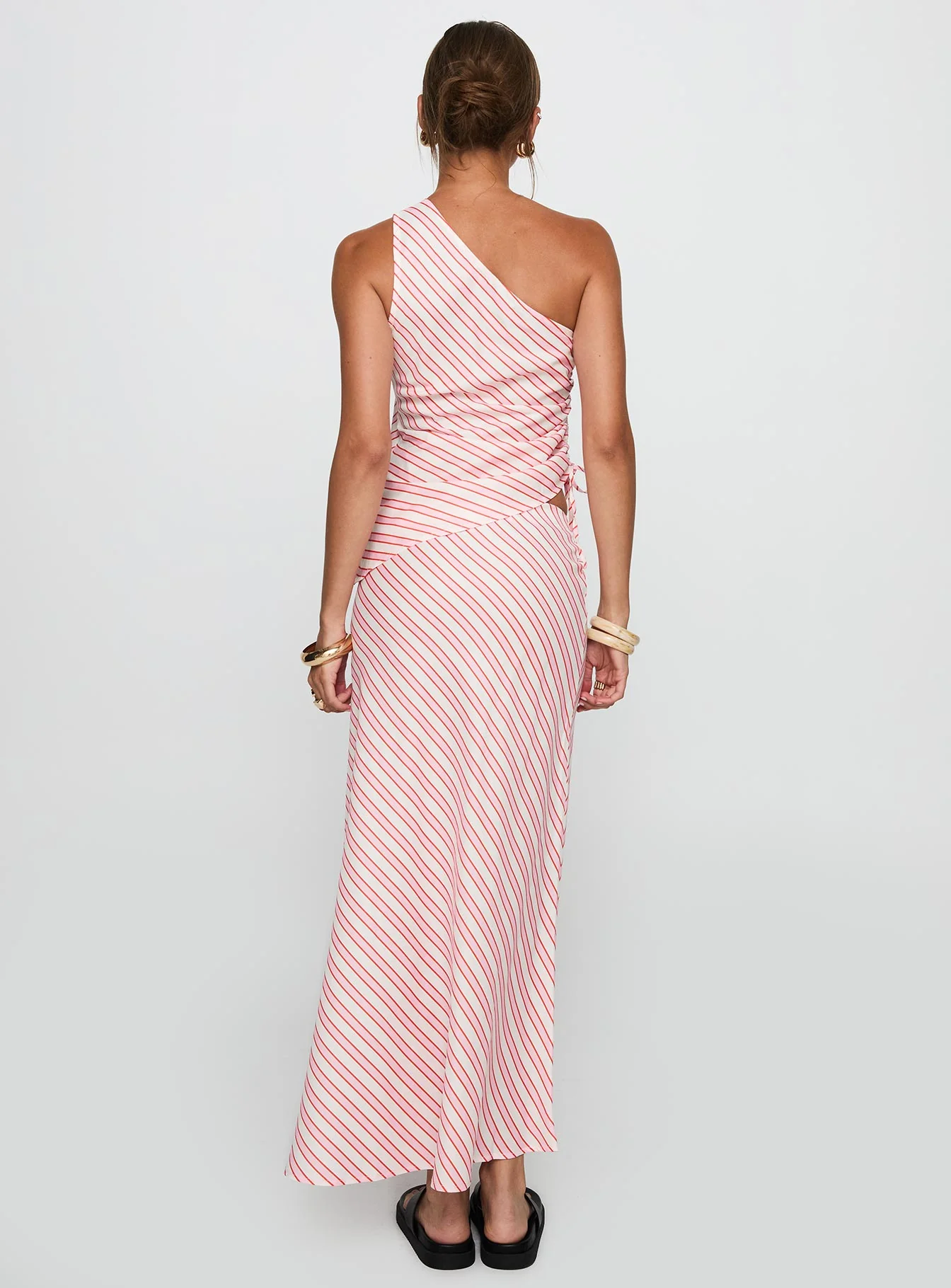 Wanna Dance Asymmetrical Set Pink Stripe