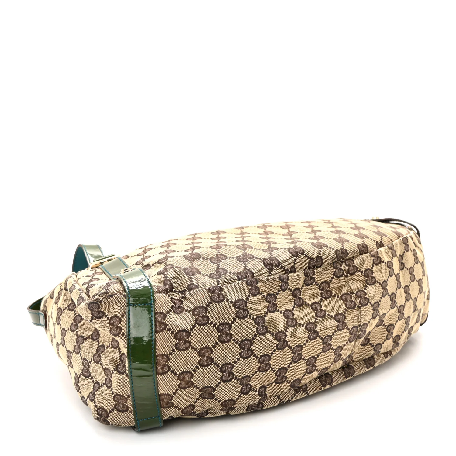 Monogram Patent Medium Abbey Shoulder Bag Blue - Top Club