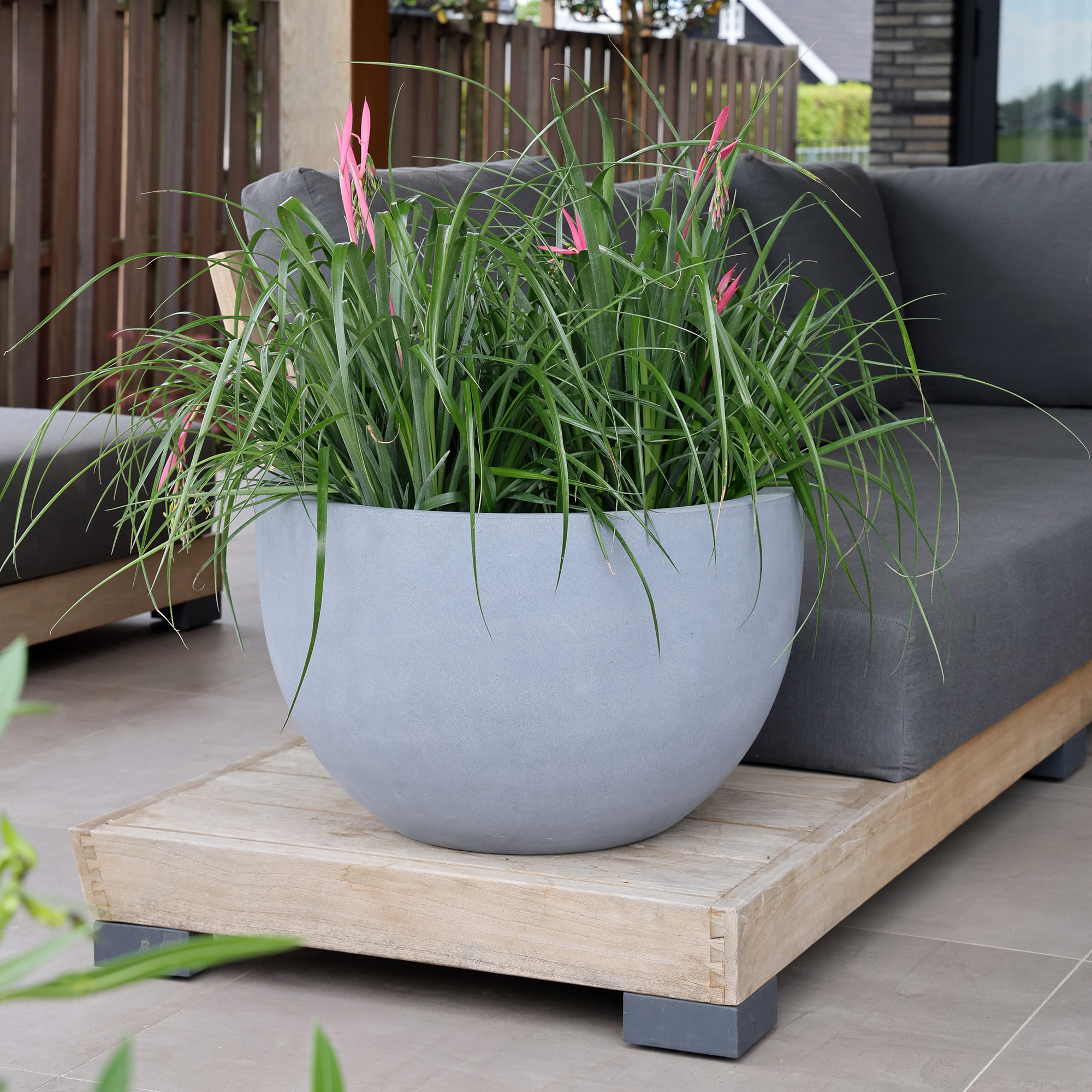 Plantenpot Louisiana grey Ø60 x H38 cm