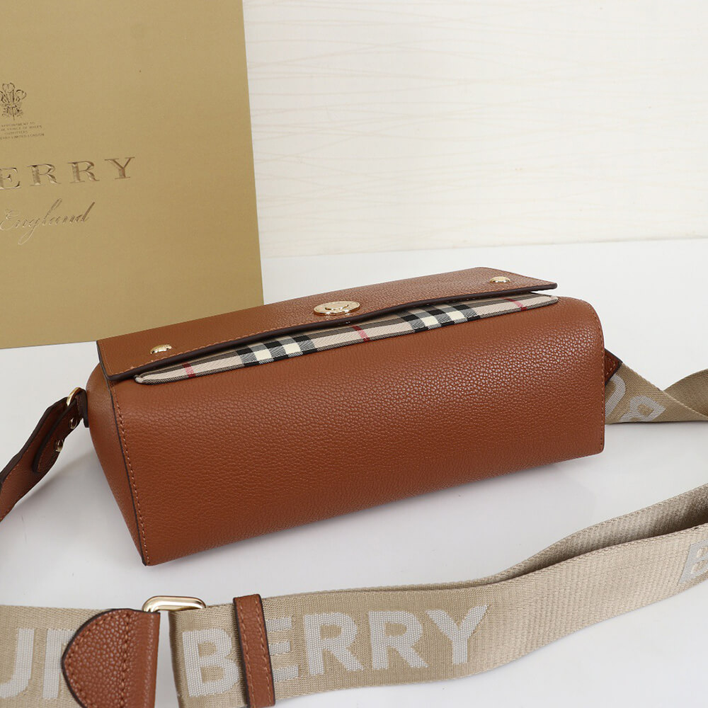 Burberry Vintage Check and Leather Note Crossbody Bag - Top Club