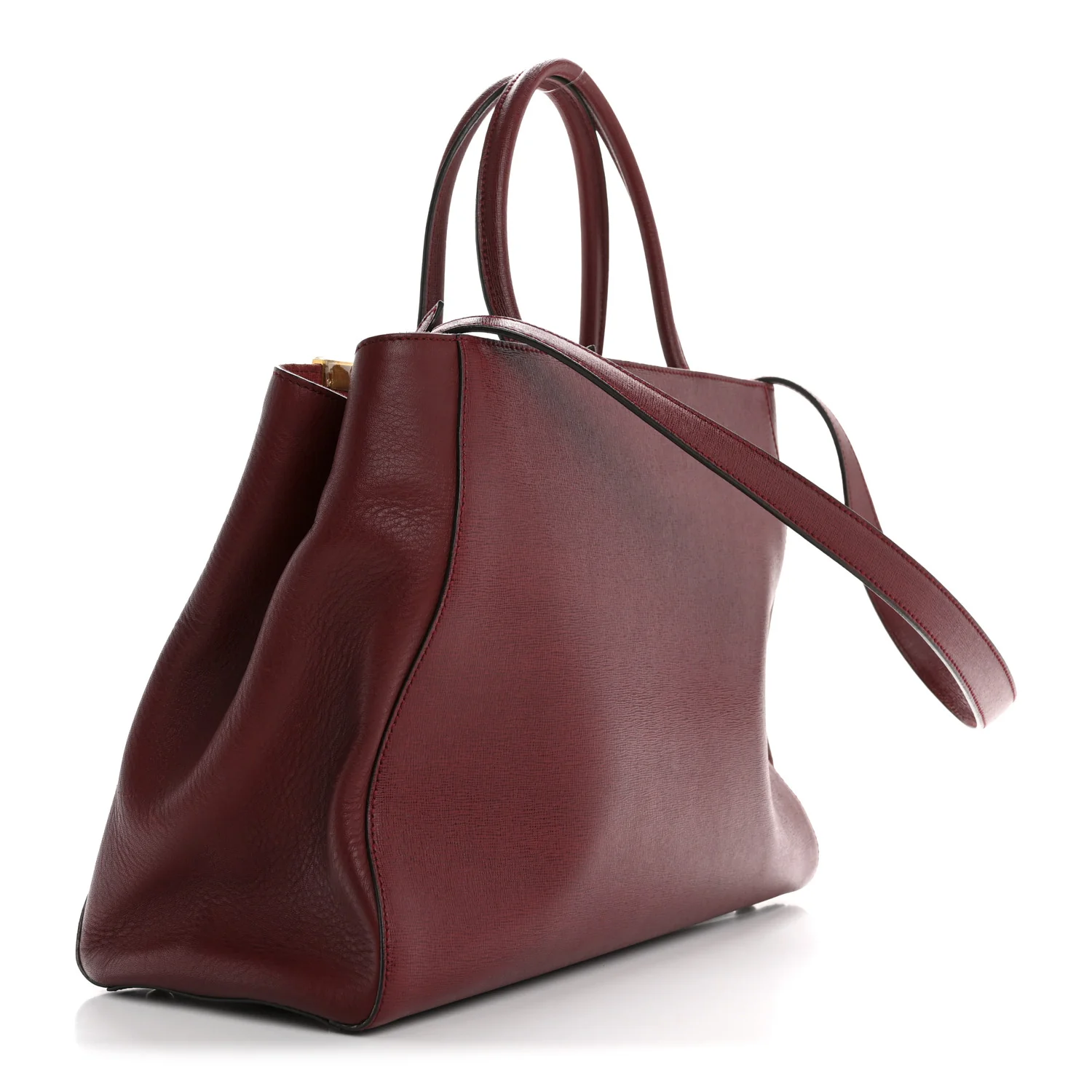Vitello Elite Regular 2Jours Tote Rosso Scuro Ciliegia - Top Club