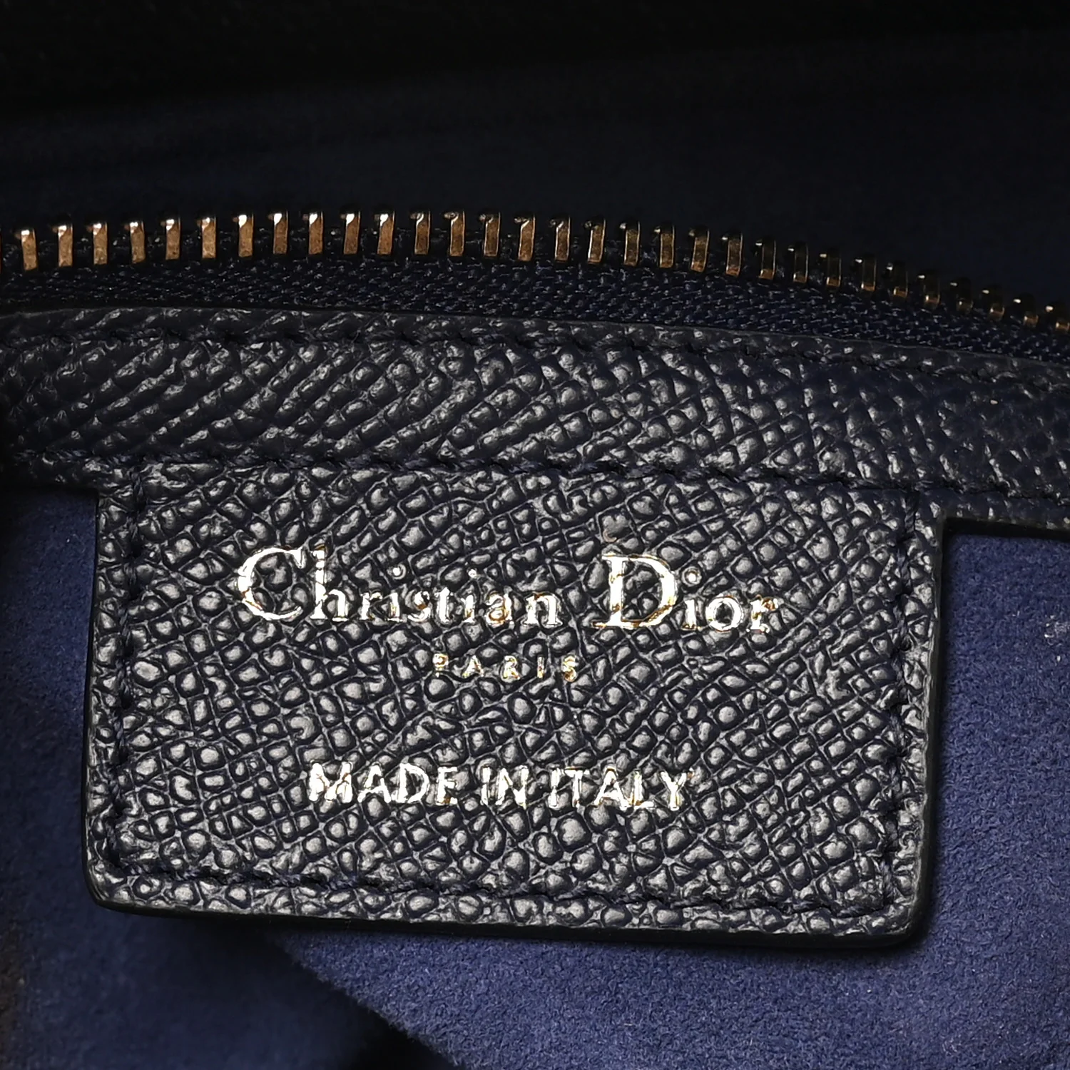 Grained Calfskin Saddle Bag Navy - Top Club