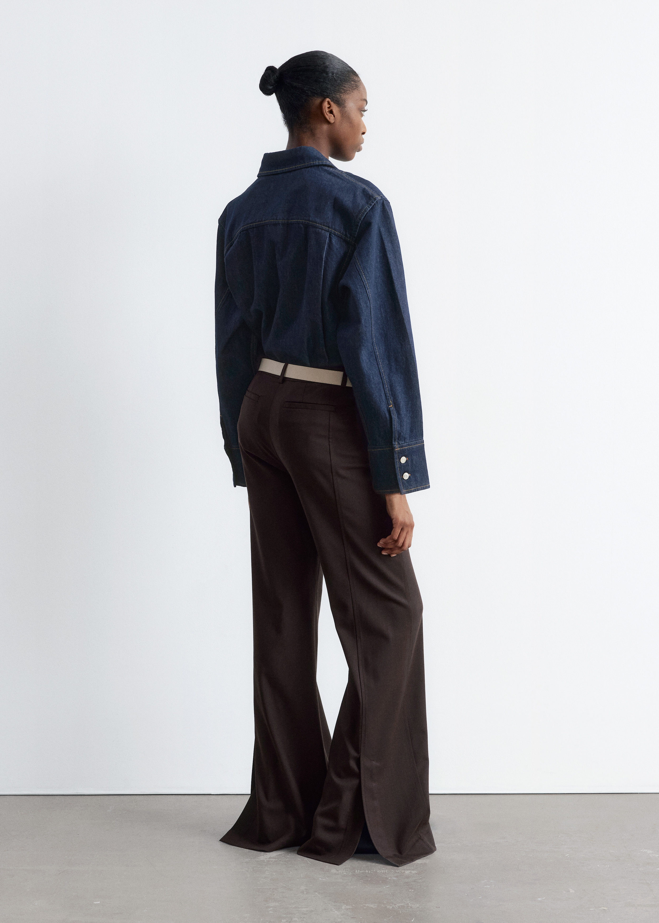 & Other Stories TOPSTITCHED DENIM SHIRT