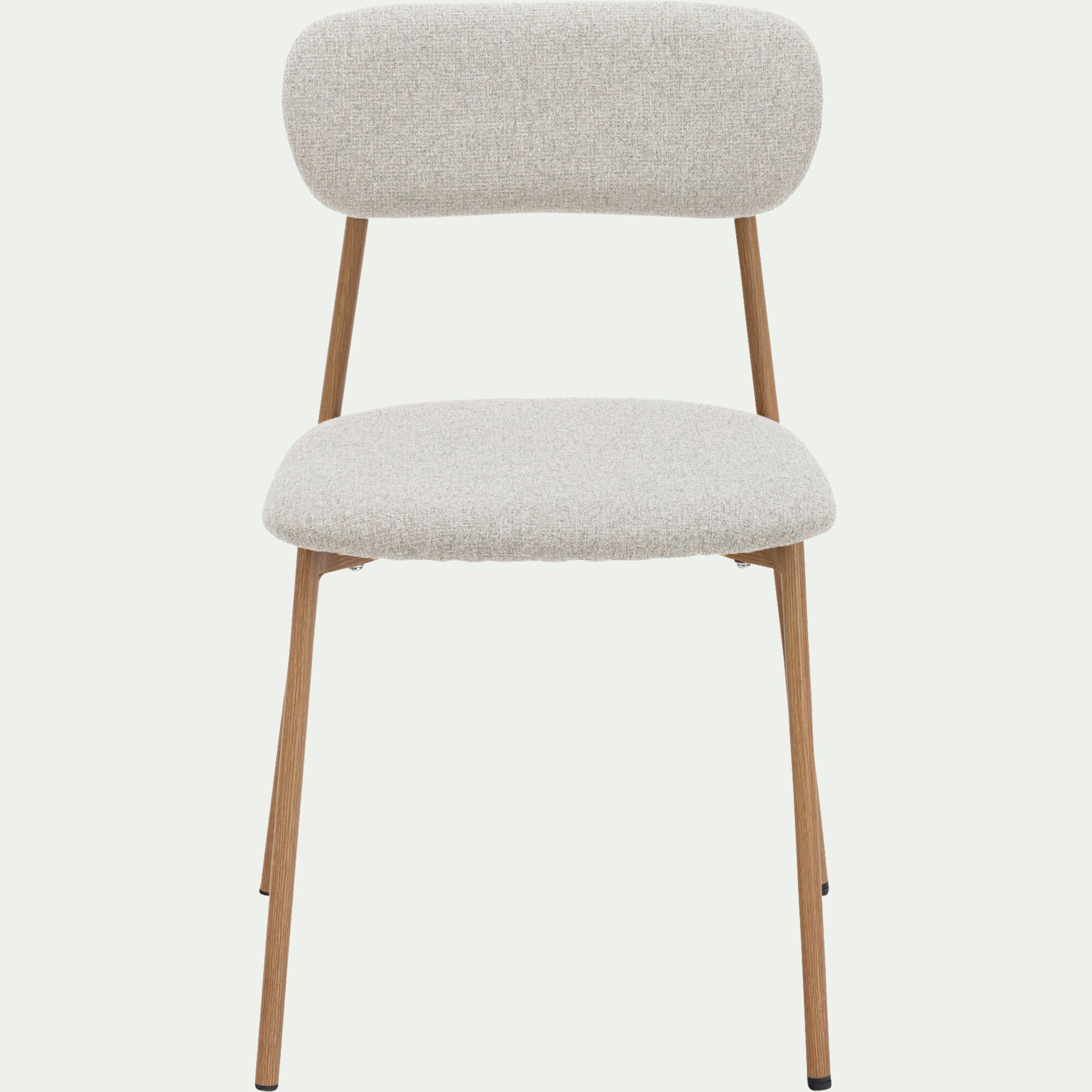 NOVES - Chaise de repas en tissu - beige