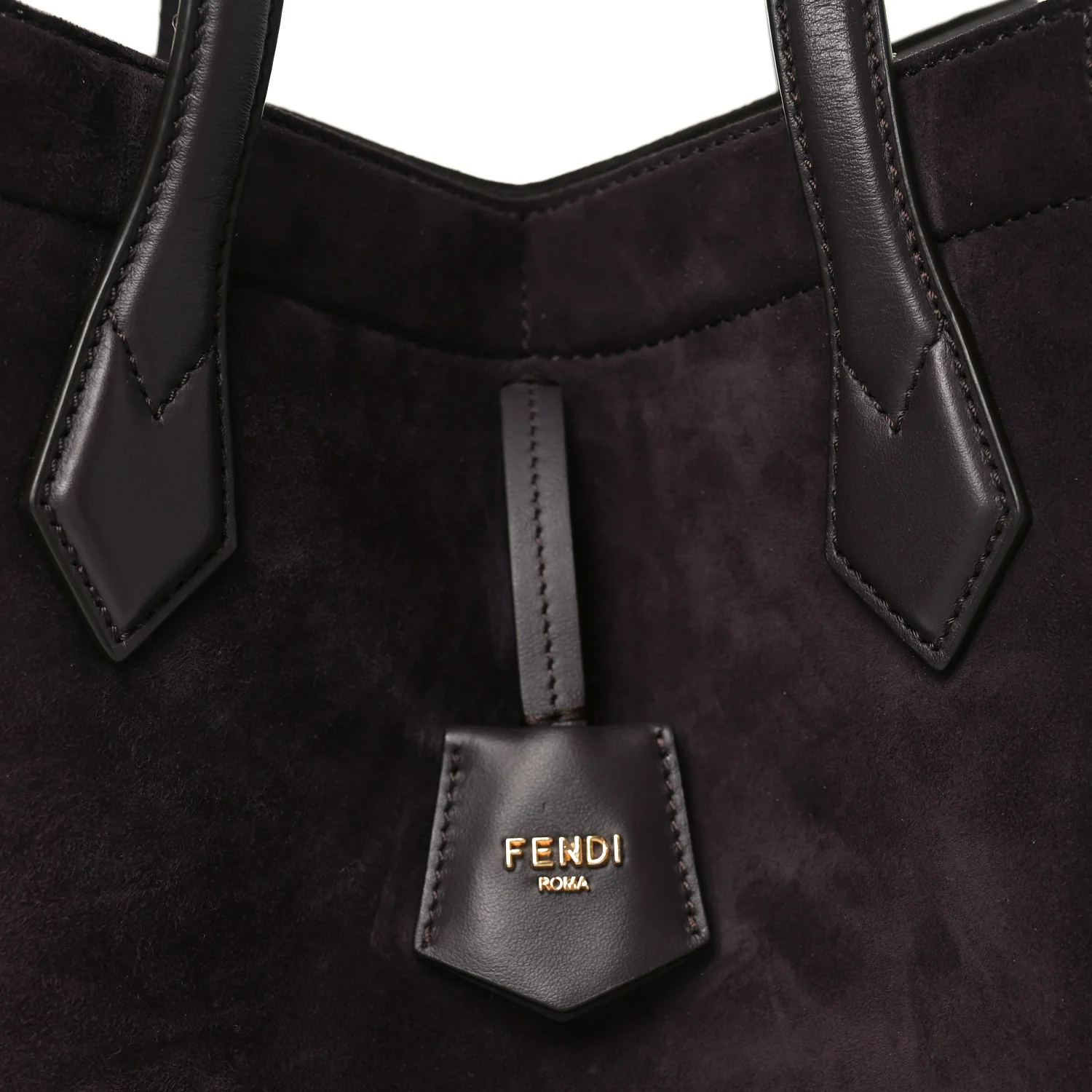 Vitello Grace Camoscio Medium Fendi Origami Plum - Top Club