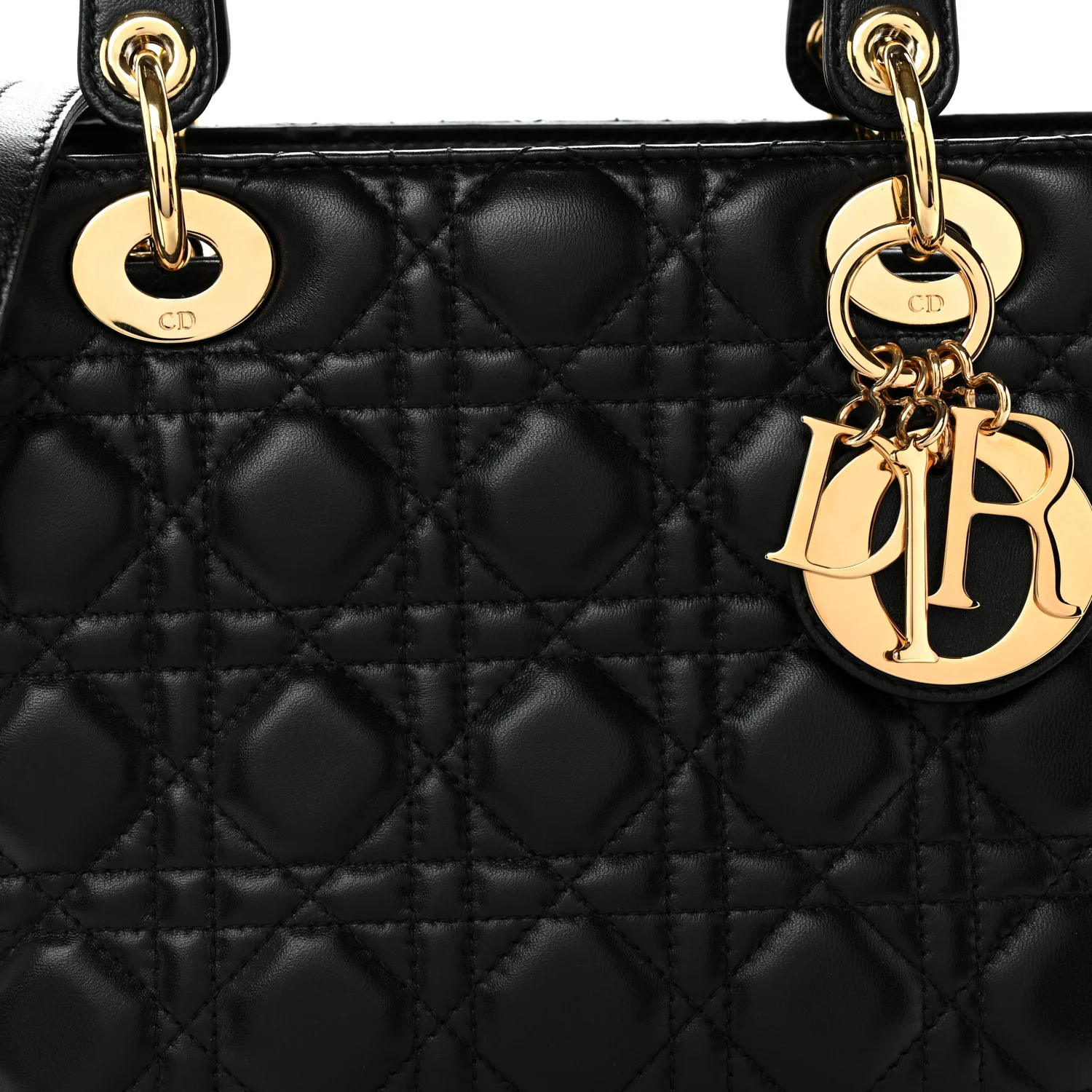 Lambskin Cannage Medium Lady Dior Black - Top Club