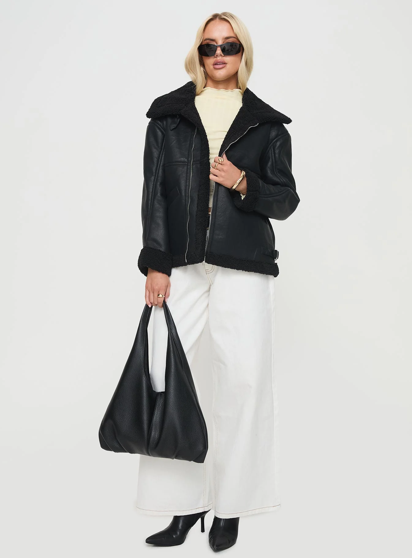 Jadu Shearling Jacket Black