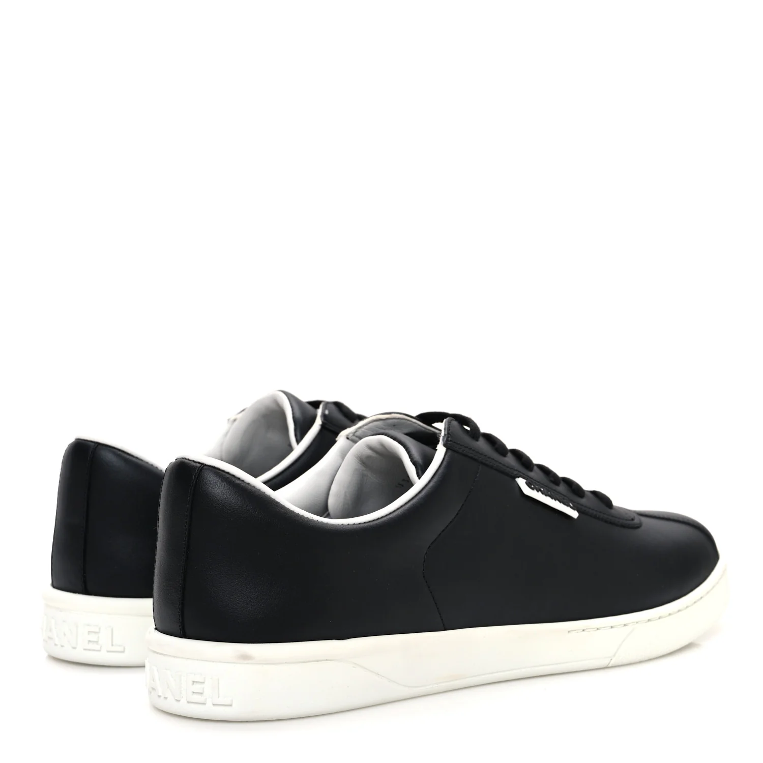 Calfskin CC Mens Sneakers 44 Black - Top Club